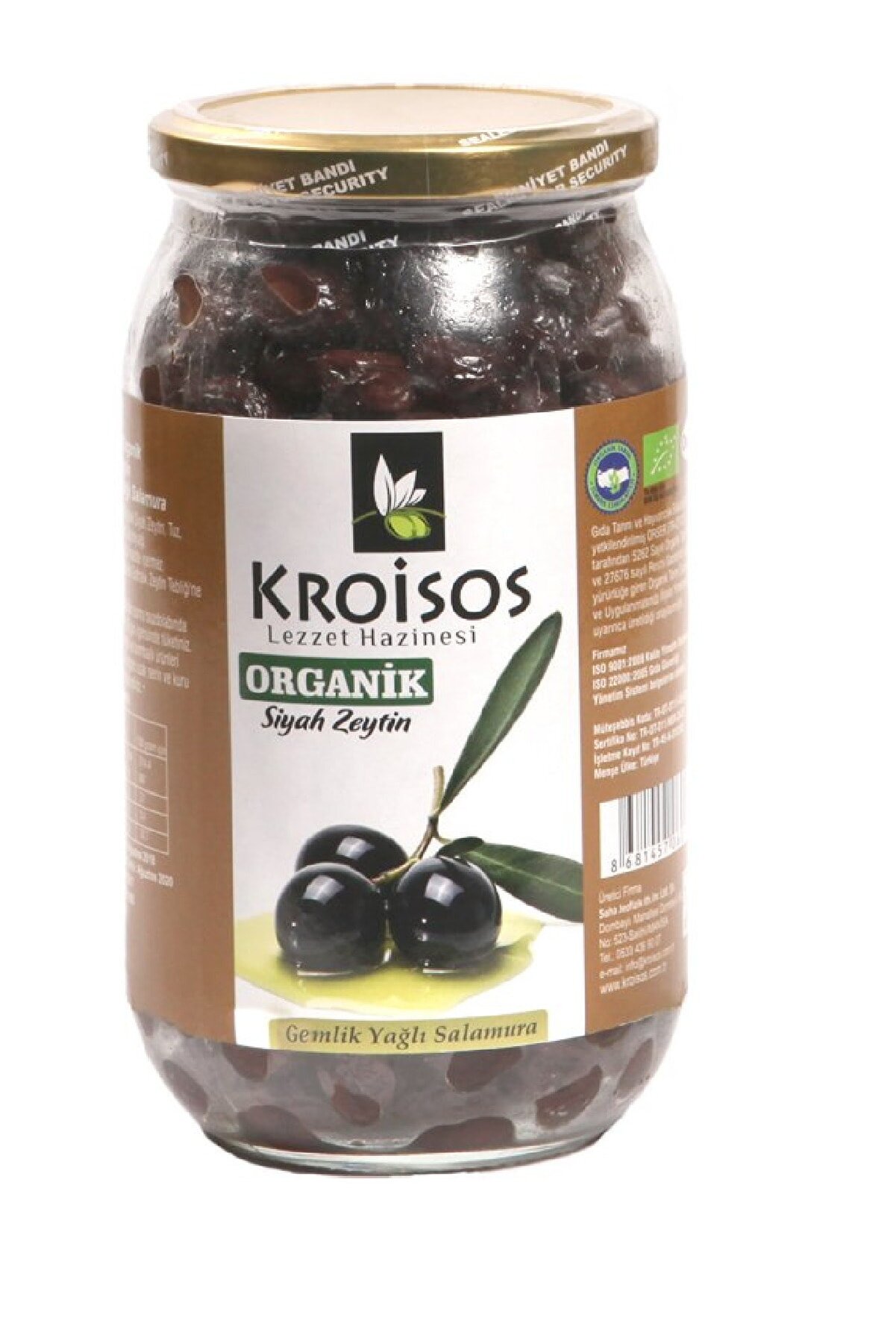 Kroisos Organik Siyah Zeytin (gemlik Yağlı Salamura) 700gr