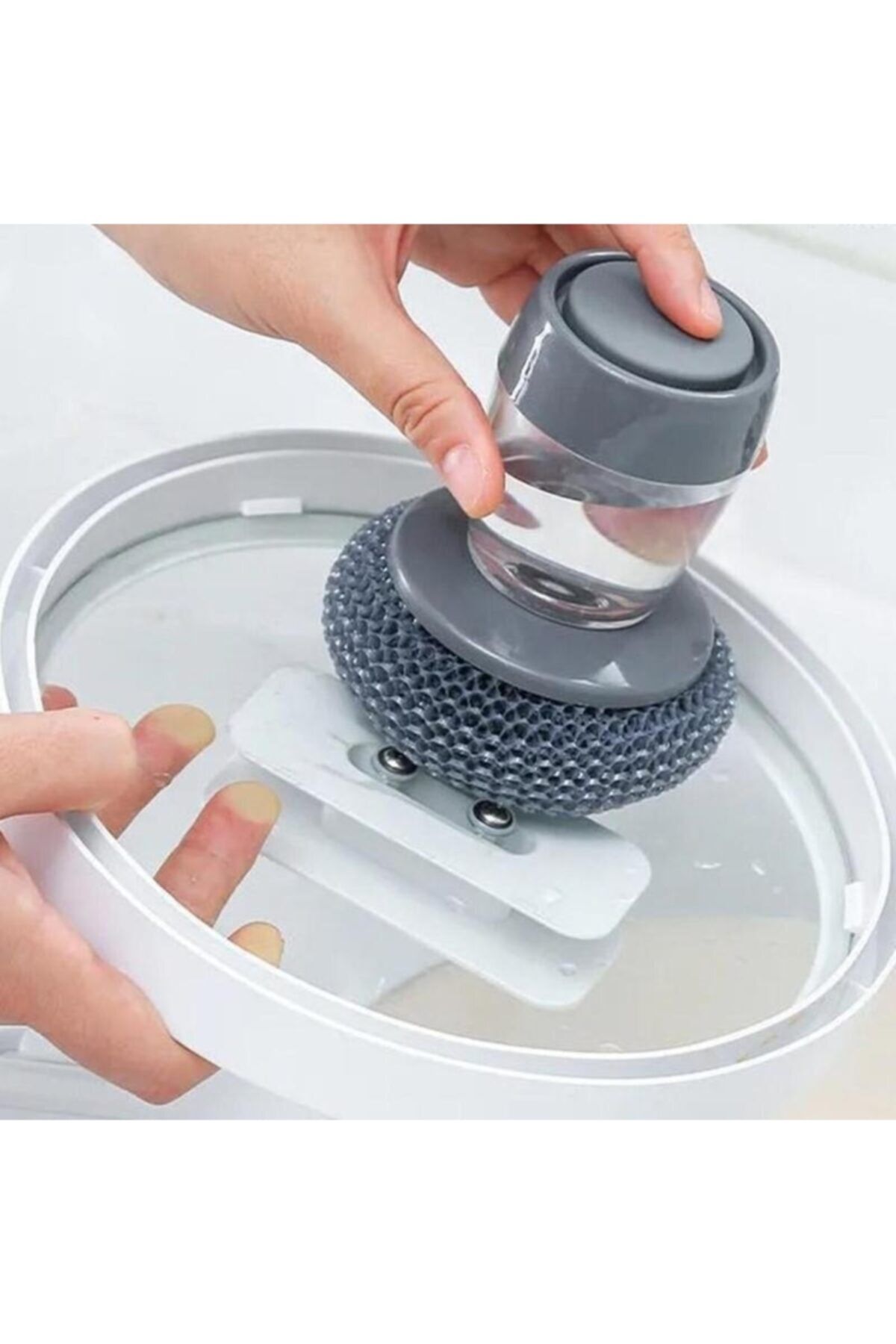 TechnoSmart Deterjan Hazneli Bulaşık Yıkama Süngeri Pratik Temizleme Süngeri Banyo Lavabo