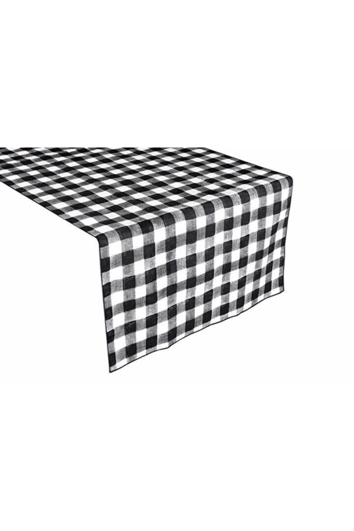 Siyah Ekose Runner 50x150cm_1