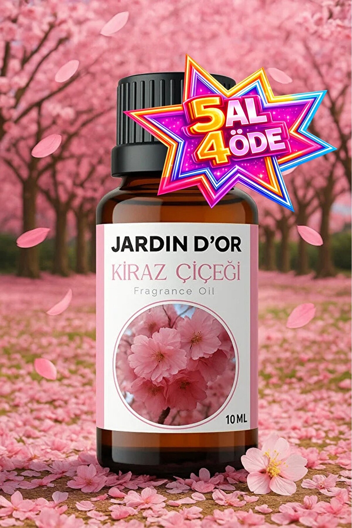 JARDIN D'OR Kiraz Çiçeği Esansiyel Yağı 10 ml - Doğal Ortam Kokusu