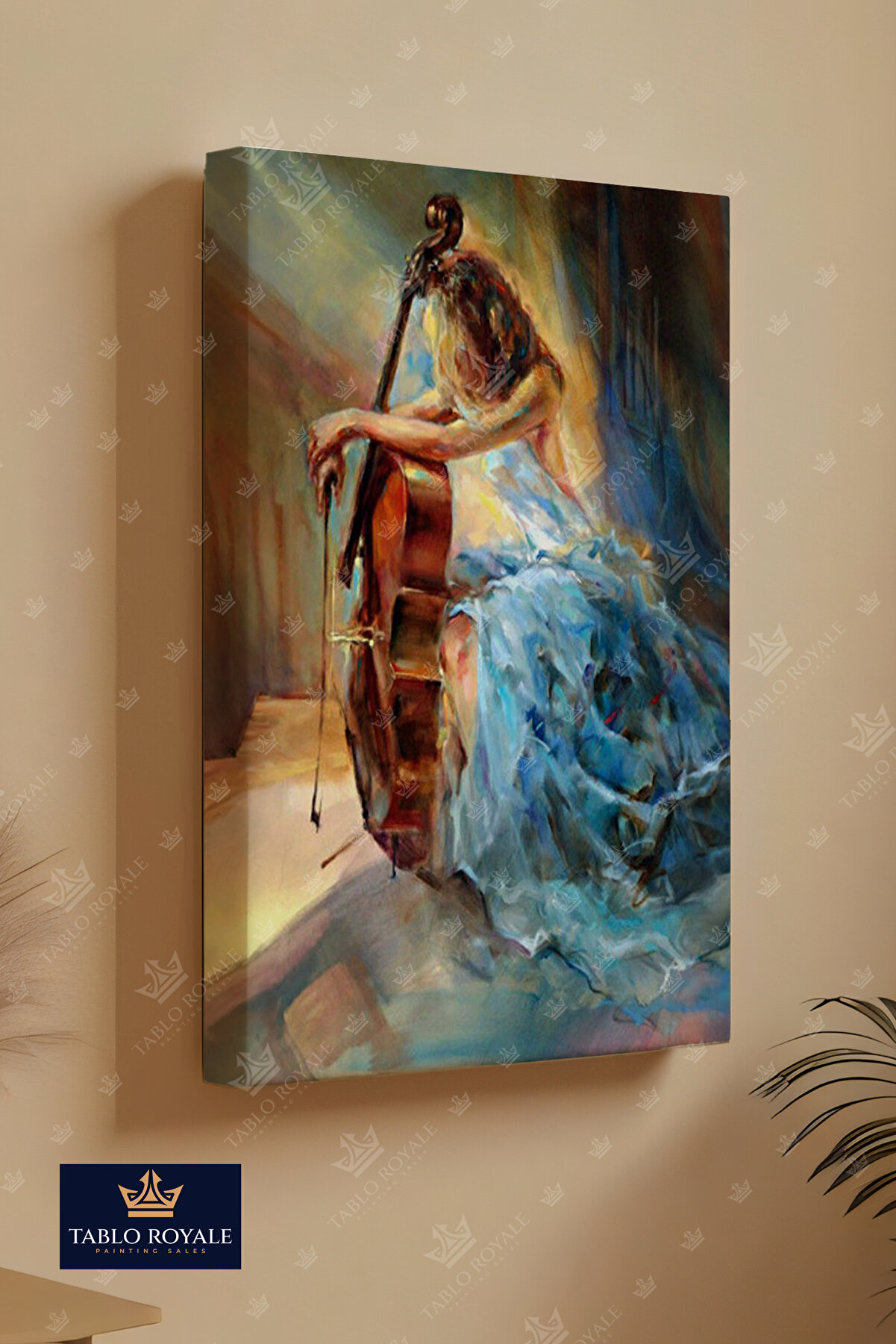 Tablo Royale Sessizliğin İçinde Yankılanan Bir Melodi Kanvas Tablosu Çerçeveli