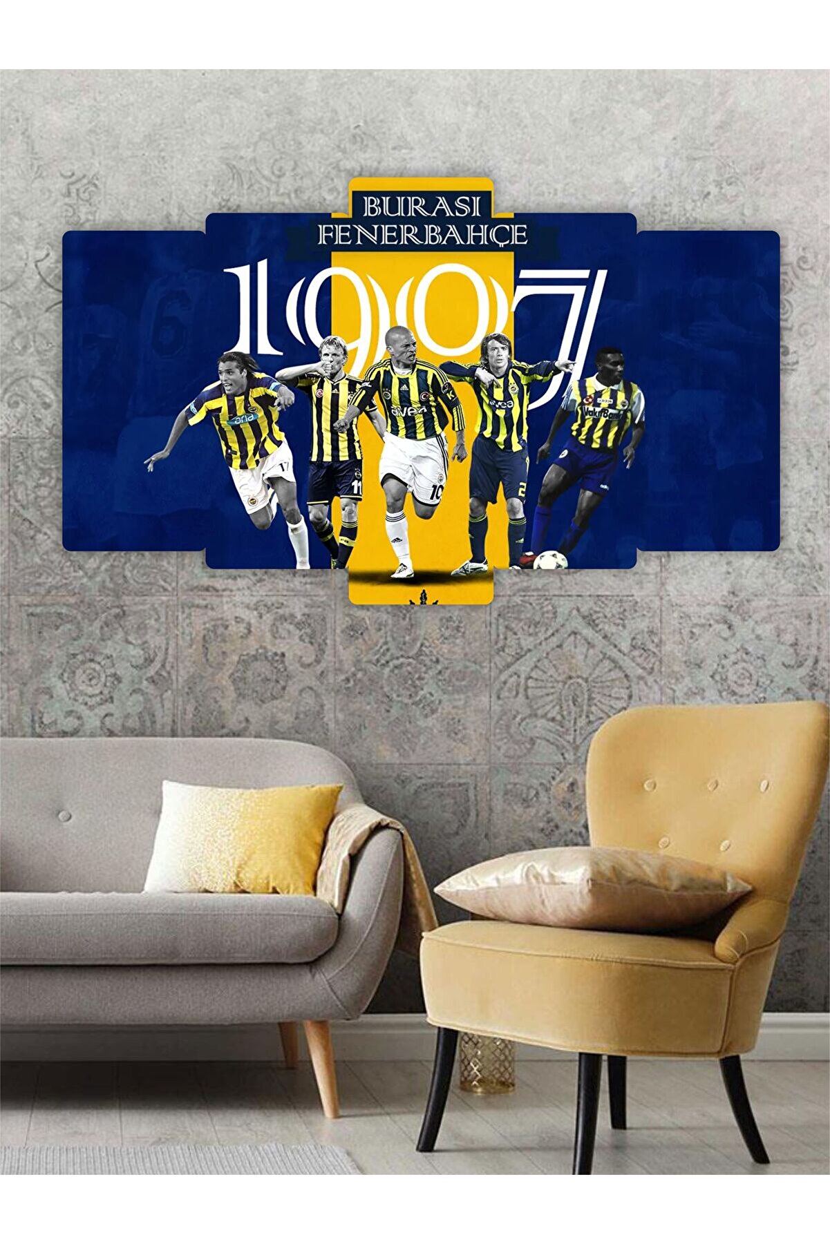 Fabriflow Exclusive Fener 1907 Ahşap Duvar 5li Tablo Seti - 525 TL