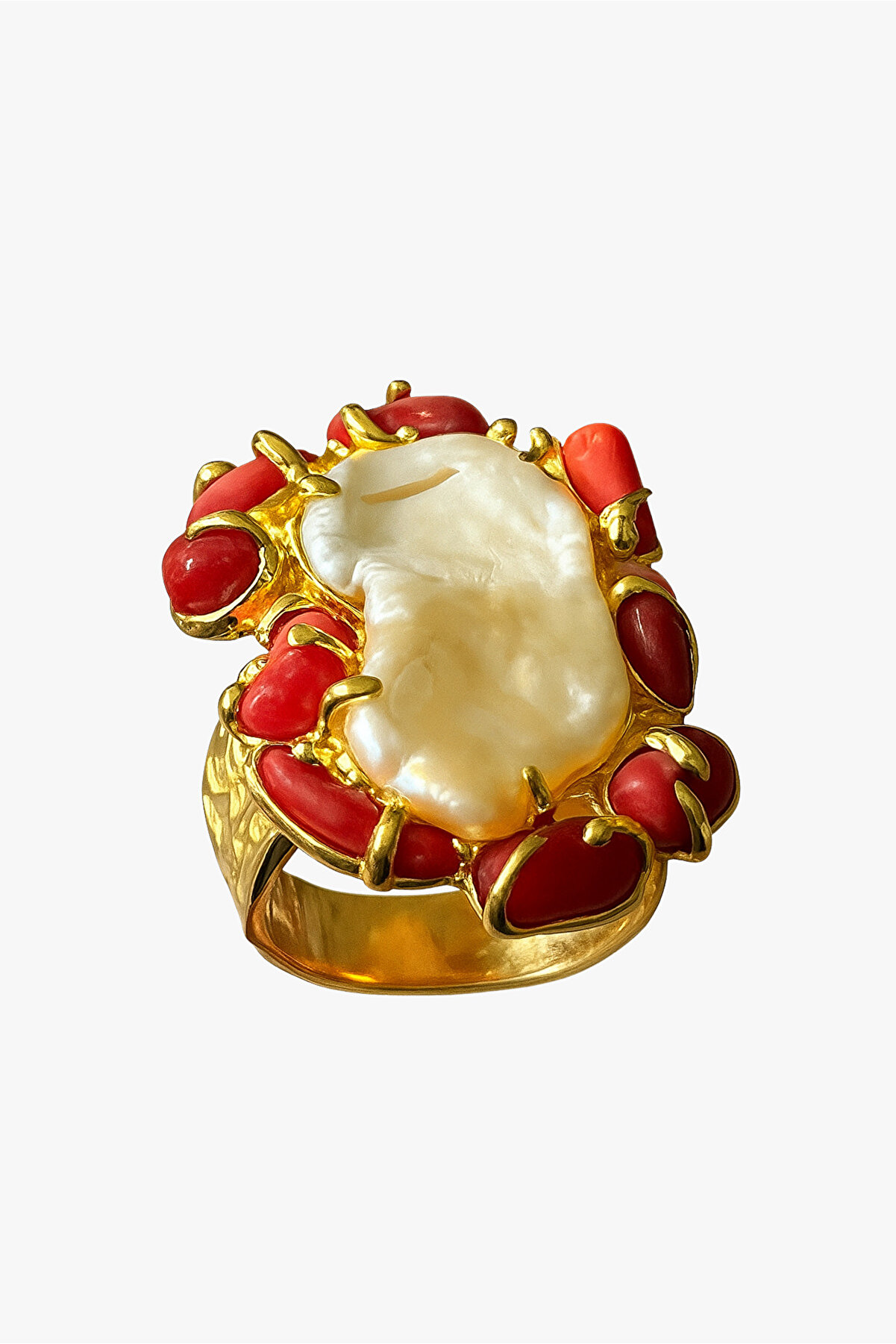 İMAY JEWELRY Özel Tasarım El Yapımı Doğal Taş Gümüş Yüzük - Efsanevi Şıklık