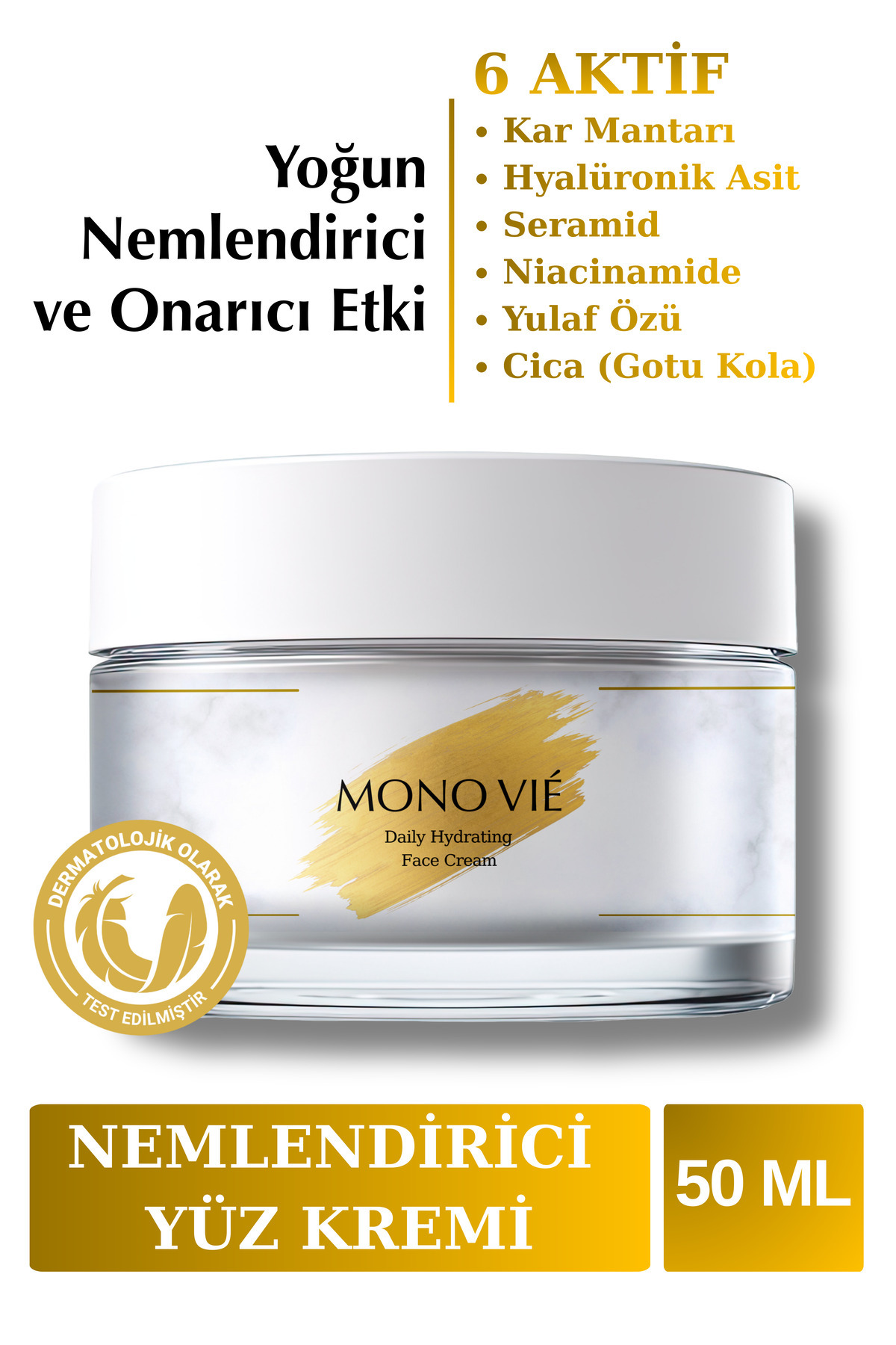 MONO VIE Bariyer Onarıcı Kızarıklık Giderici Yüz Kremi 50 ml