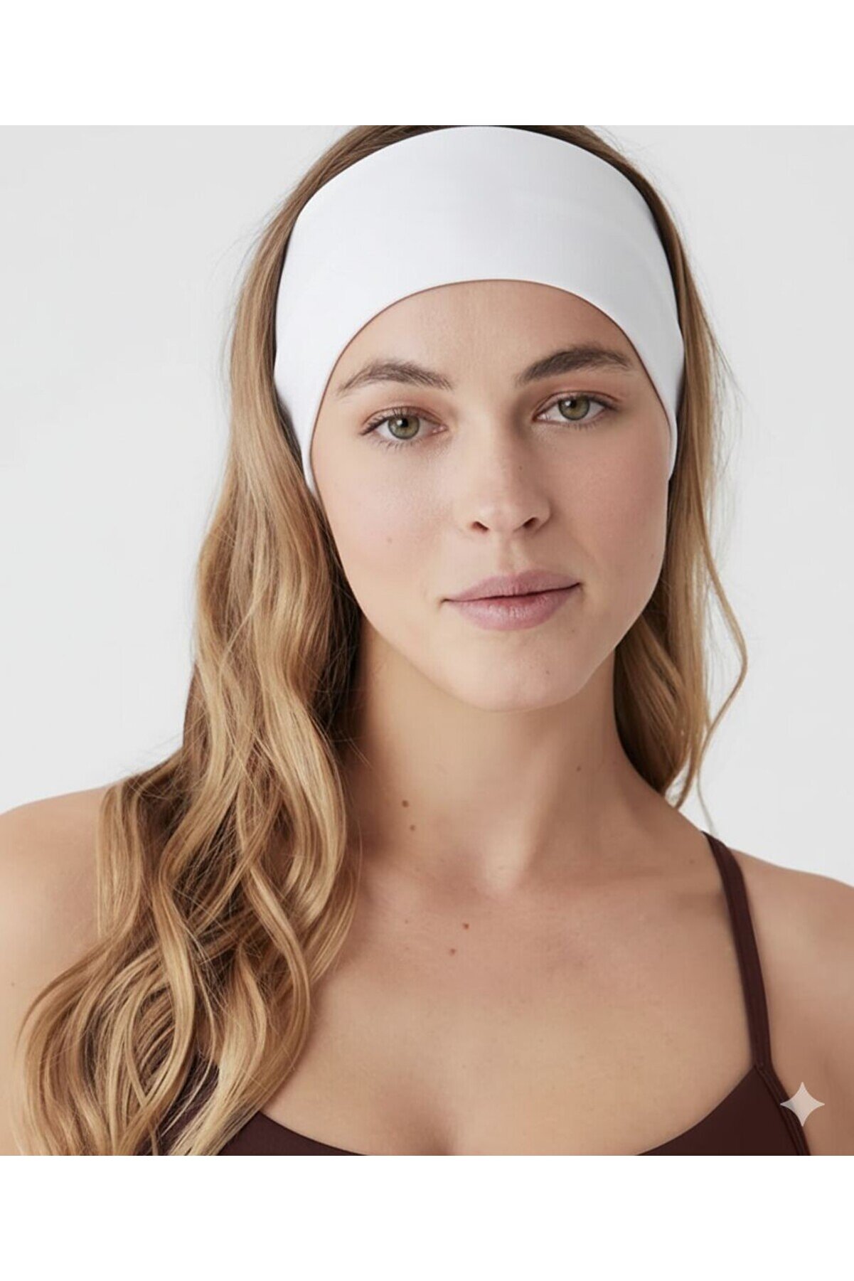 GAMZELİRENKLERİM BEYAZ Yoga Saç Bandı Bandana (Aloyazılı) - Saç Bandı