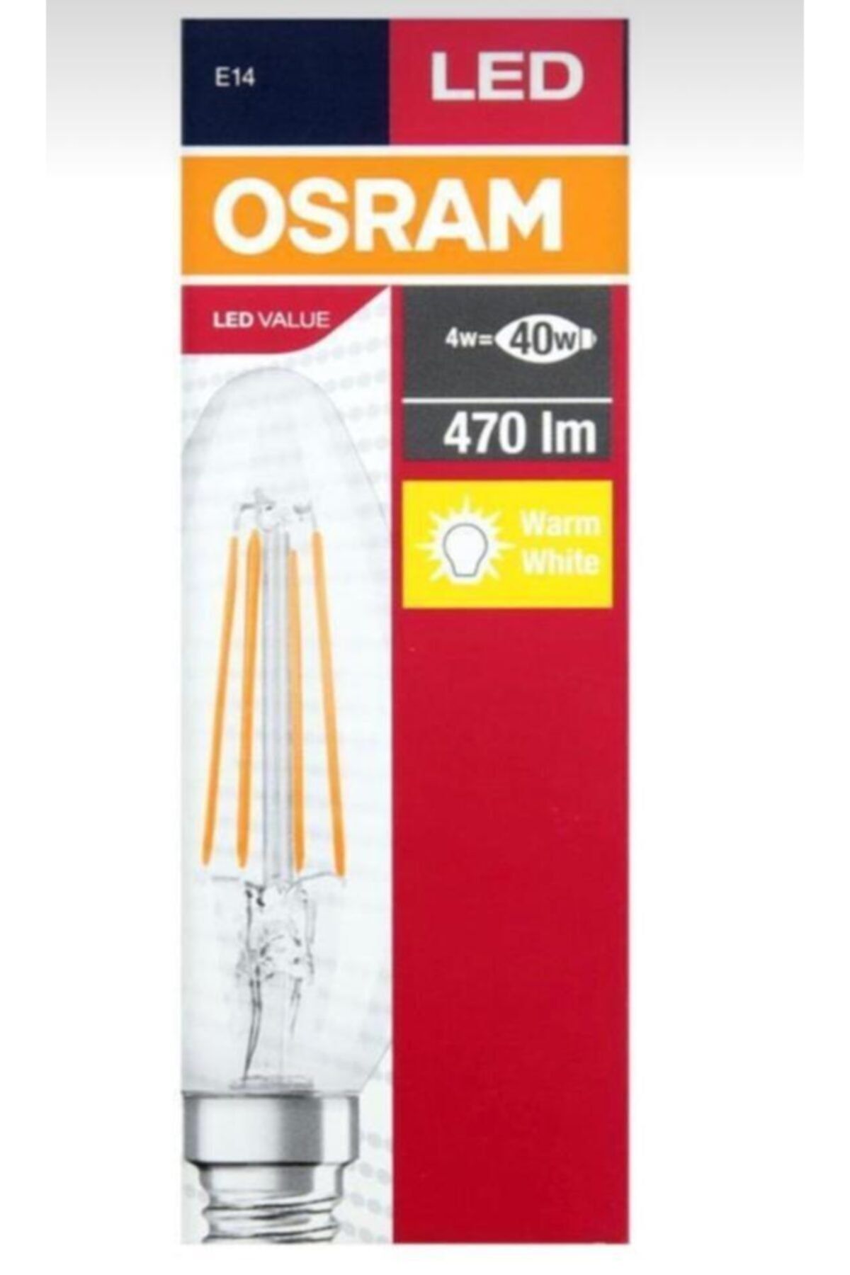 Osram Value 4w (40w) Rustik Led Mum Ampül E14