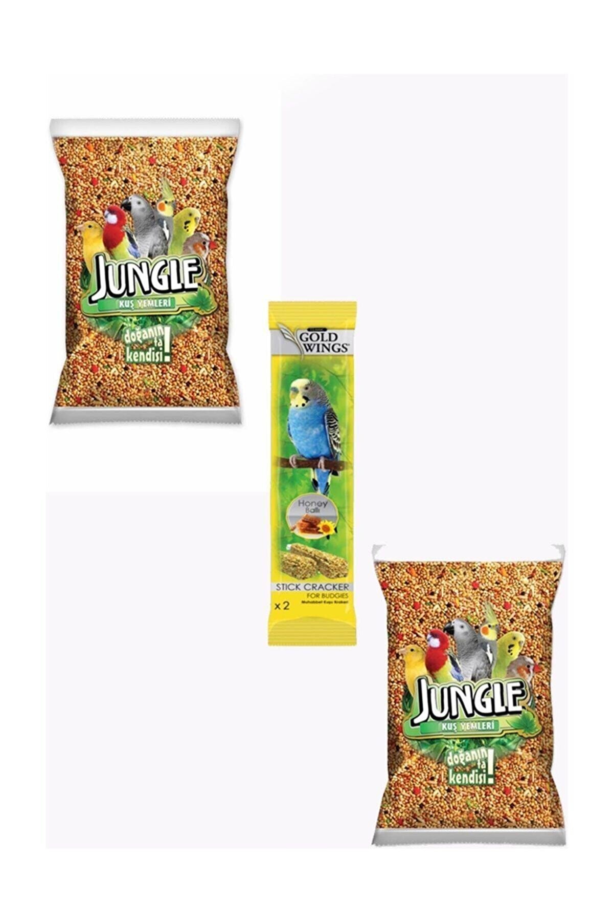Jungle Vitaminli Muhabbet Kuşu Yemi 1000 gr 2 Adet + Kraker