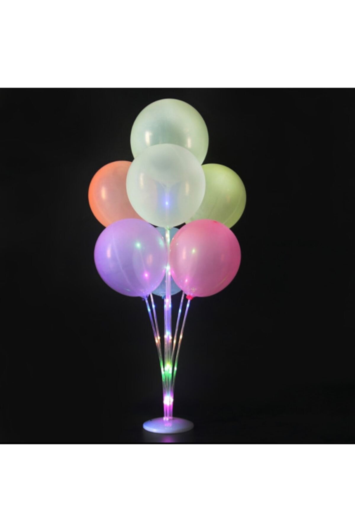 1001 LED Işıklı Papatya Ayaklı Balon Standı 7'li