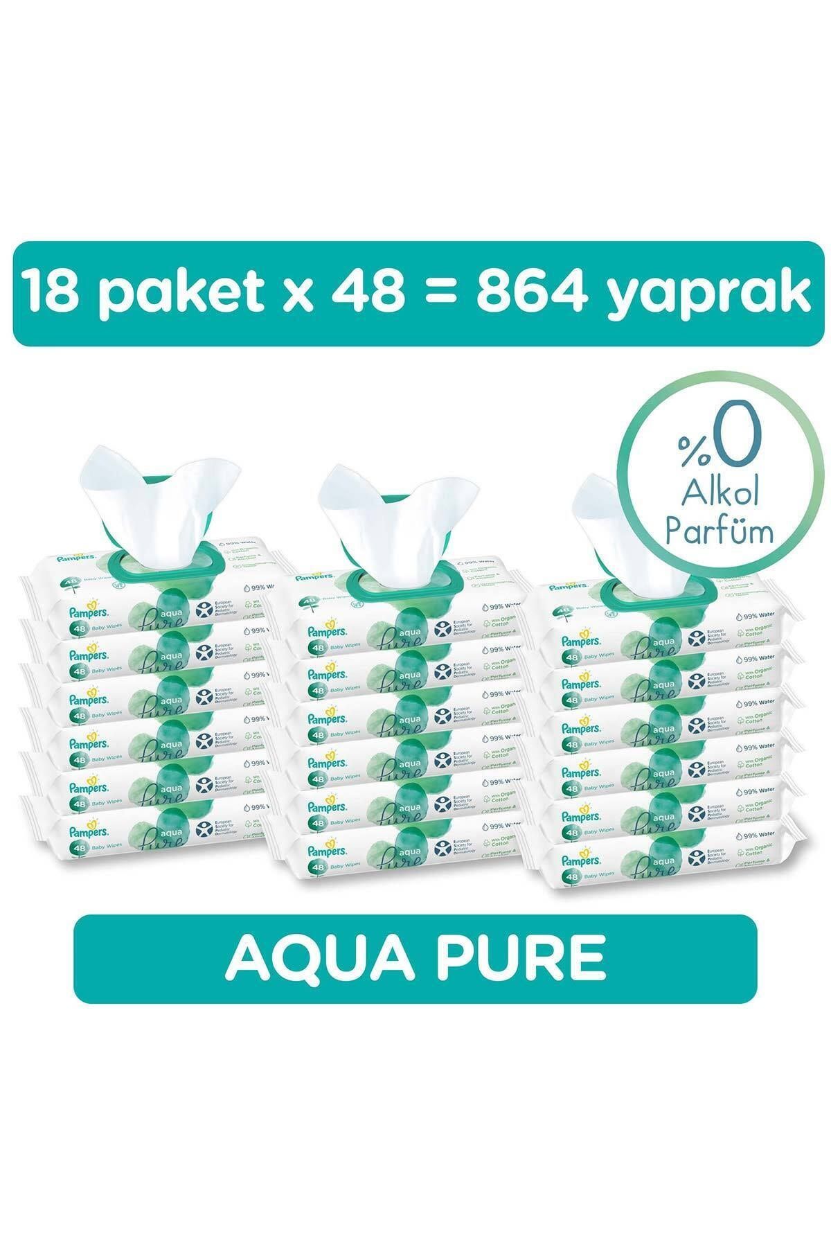 Prima Islak Havlu Mendil Aqua Pure 18'lu 864 Yaprak