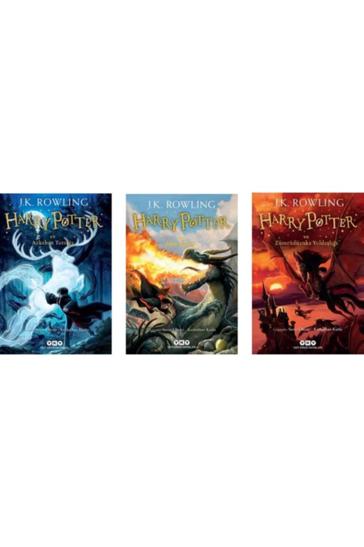 Yapı Kredi Yayınları Harry Potter Serisi 3. 4. 5. Kitaplar 3 Kitap Set - Azkaban Tutsağı - Ateş Kadehi - Zümrüdüanka