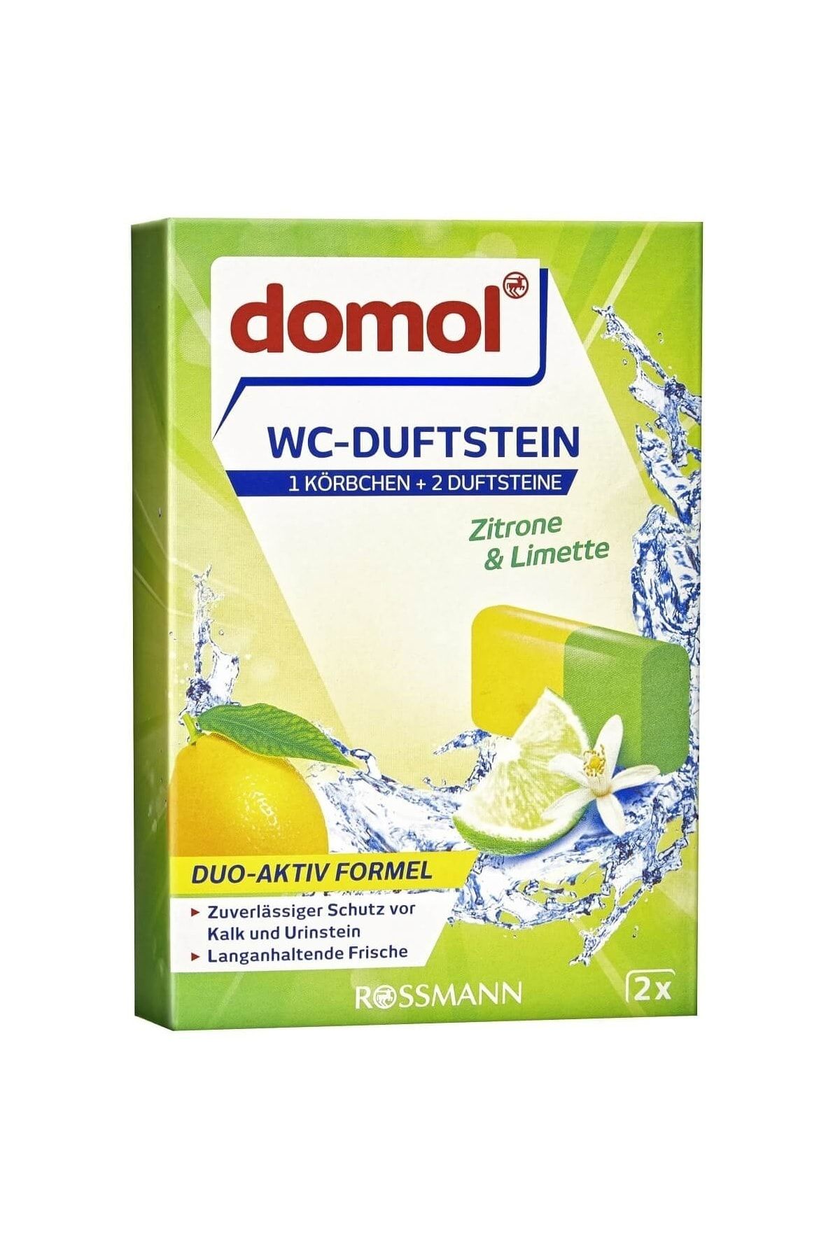 Domol Wc Kokusu - Klozet Blok, Askı Aparatlı Limon, 2x40 G 80 G