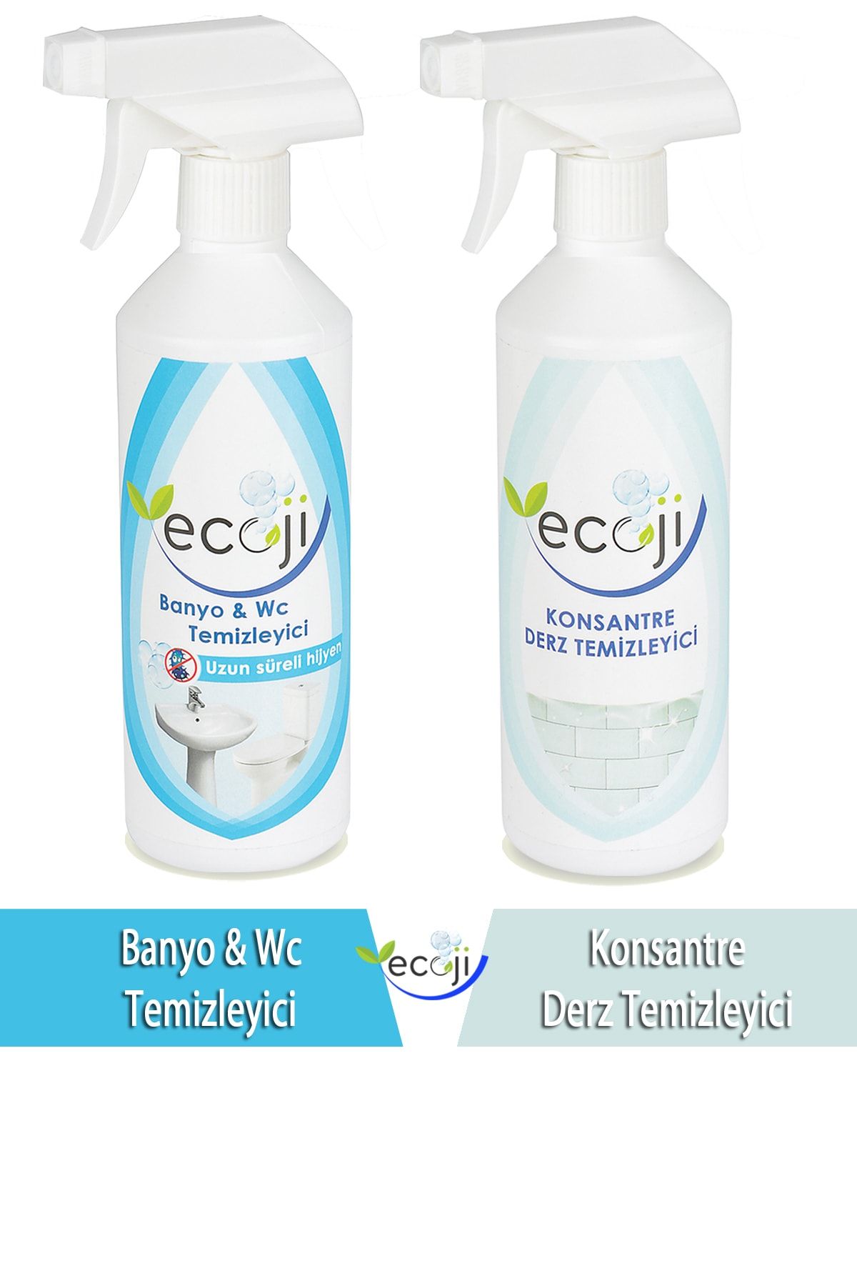 ECOJİ Banyo & Wc Temizleyici // Konsantre Derz Temizleyici – 500 ml * 2