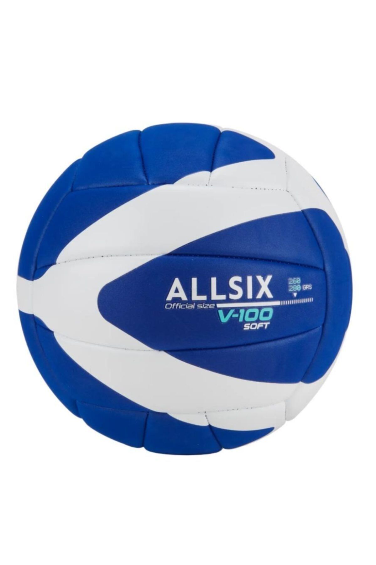 Allsix V100 Soft Mavi Beyaz Voleybol Topu 260-280gr Yeni Seri