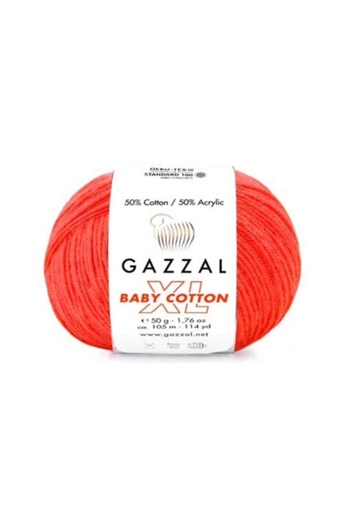Gazzal Baby Cotton Xl Amigurumi Ipi Neon Turuncu - 3459 - 50 Gr. Punch Ipi