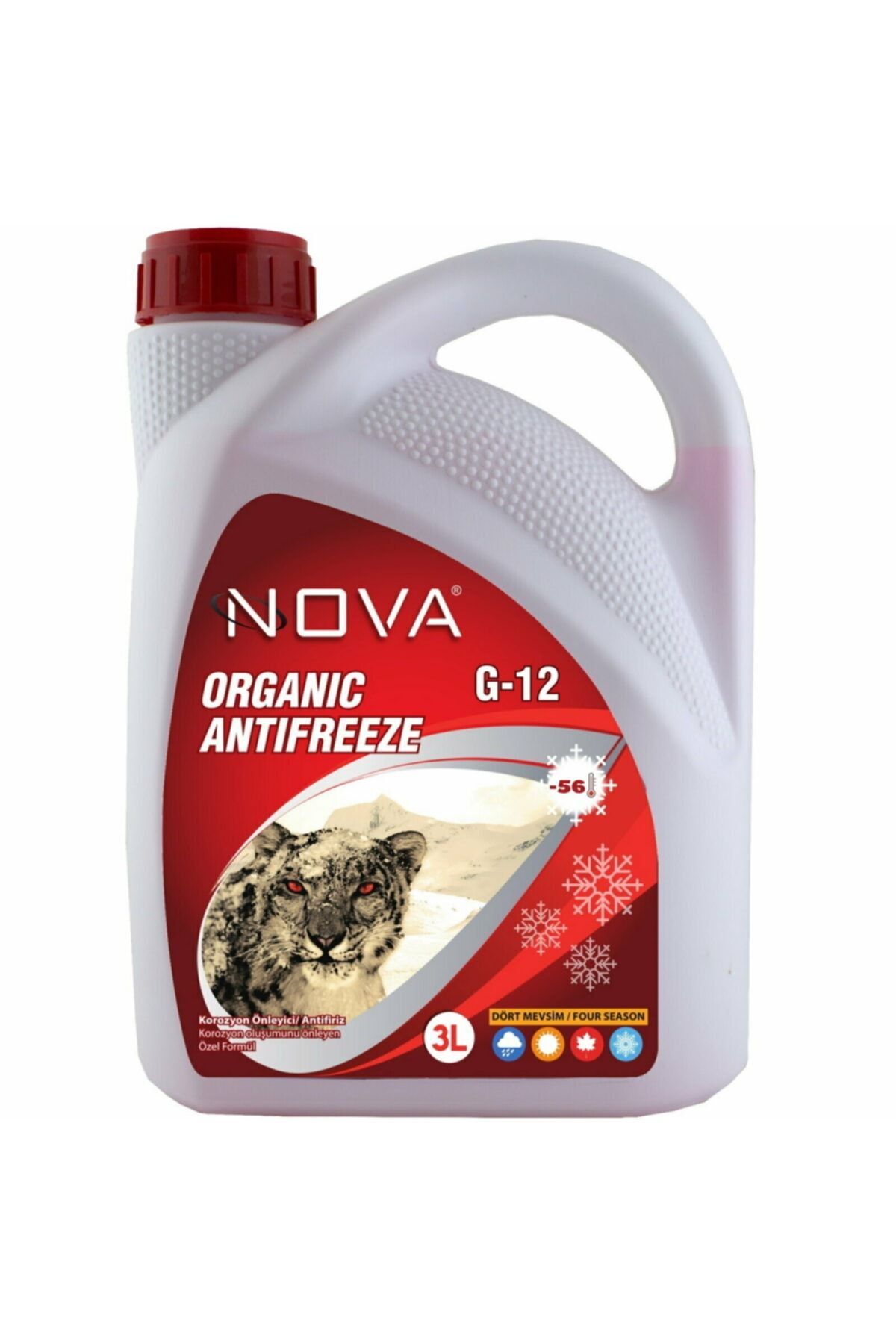 Nova -56 Derece Organik Kırmızı Antifriz 3 Litre -konsantre