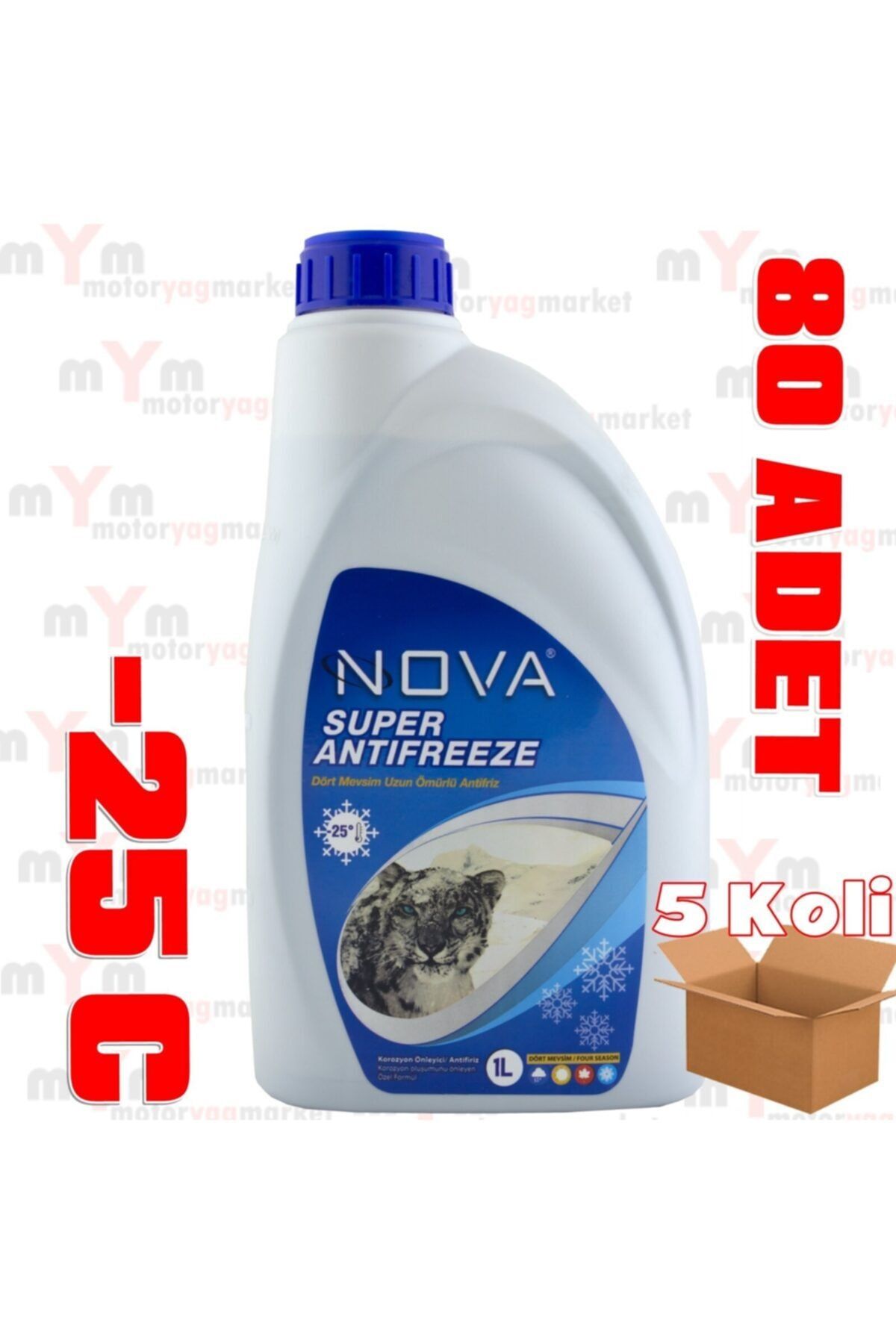 Nova -25 Derece Yeşil Antifriz 1 Litre (80 Adet)