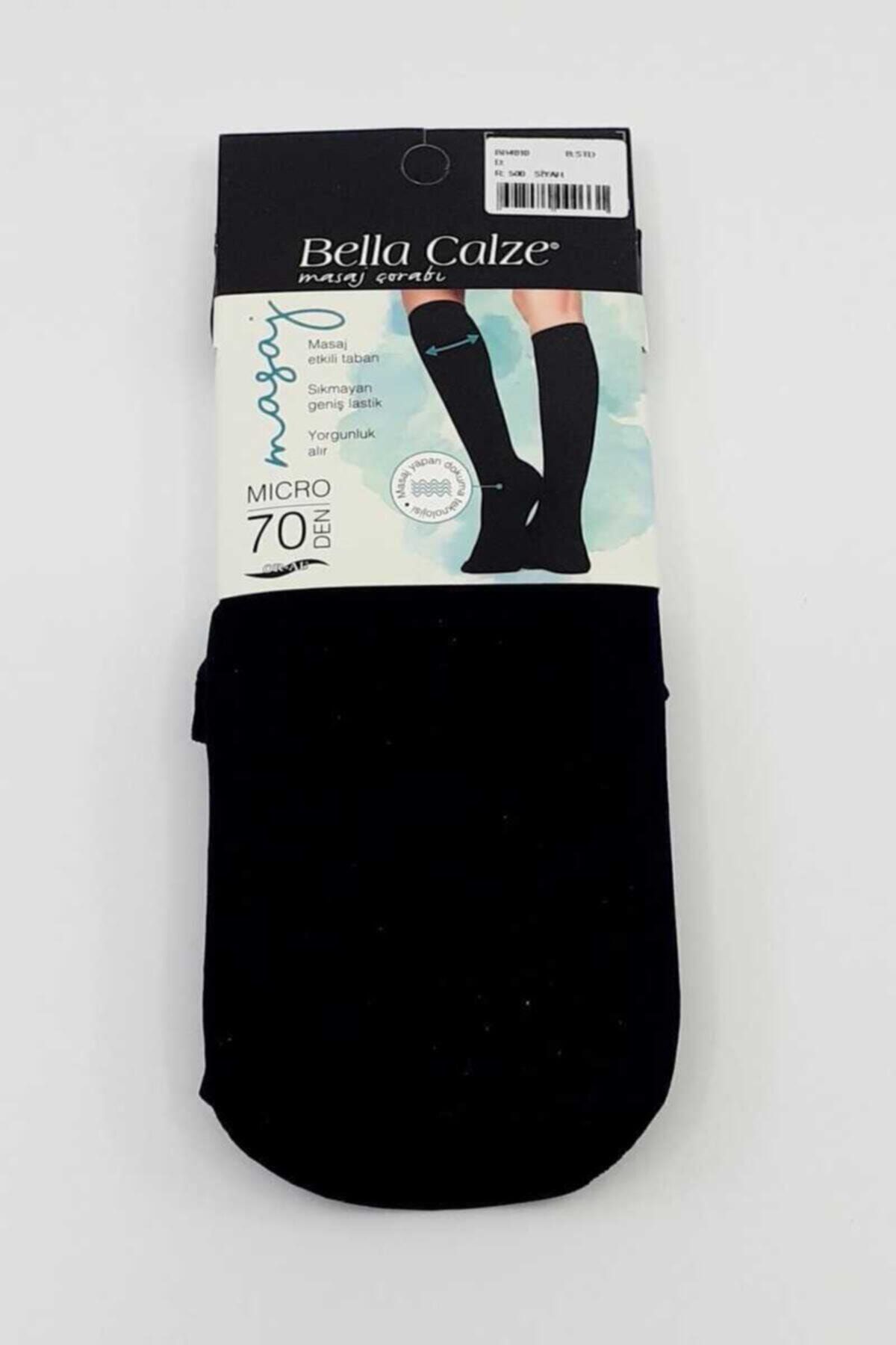 Bella Calze Masaj Çorabı Diz Altı Siyah 2 Adet