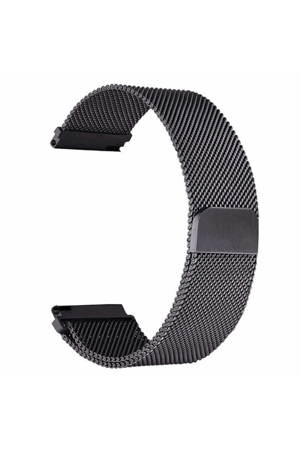 Fibaks Samsung Galaxy Watch Gear S3 (22MM) Krd-12 Akıllı Saat Kordonu Metal Örgü Hasır Kordon Kayış