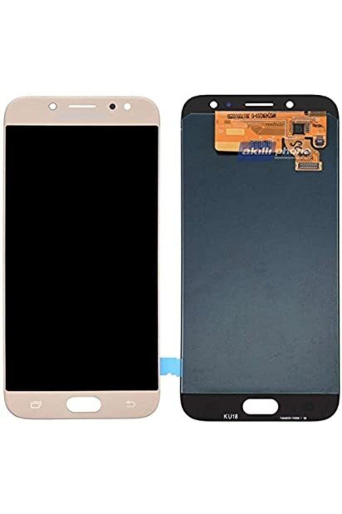 MİOSTORE Samsung Galaxy J730f J7 Pro Lcd Ekran Dokunmatik Süper A Kalite Gold Renk Yapıştırıcı Hediyeli