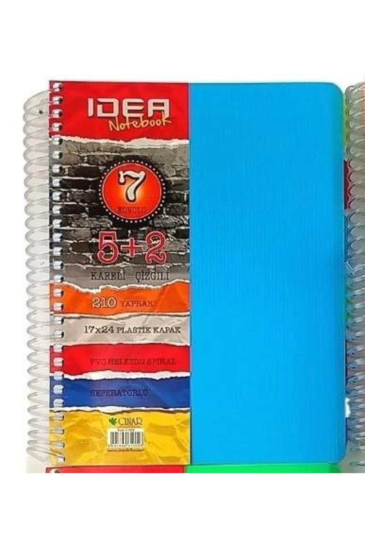 ÇINAR İDEA 6+2-8 BÖLMELİ 17X24 PLASTİK KAPAK 240 YP