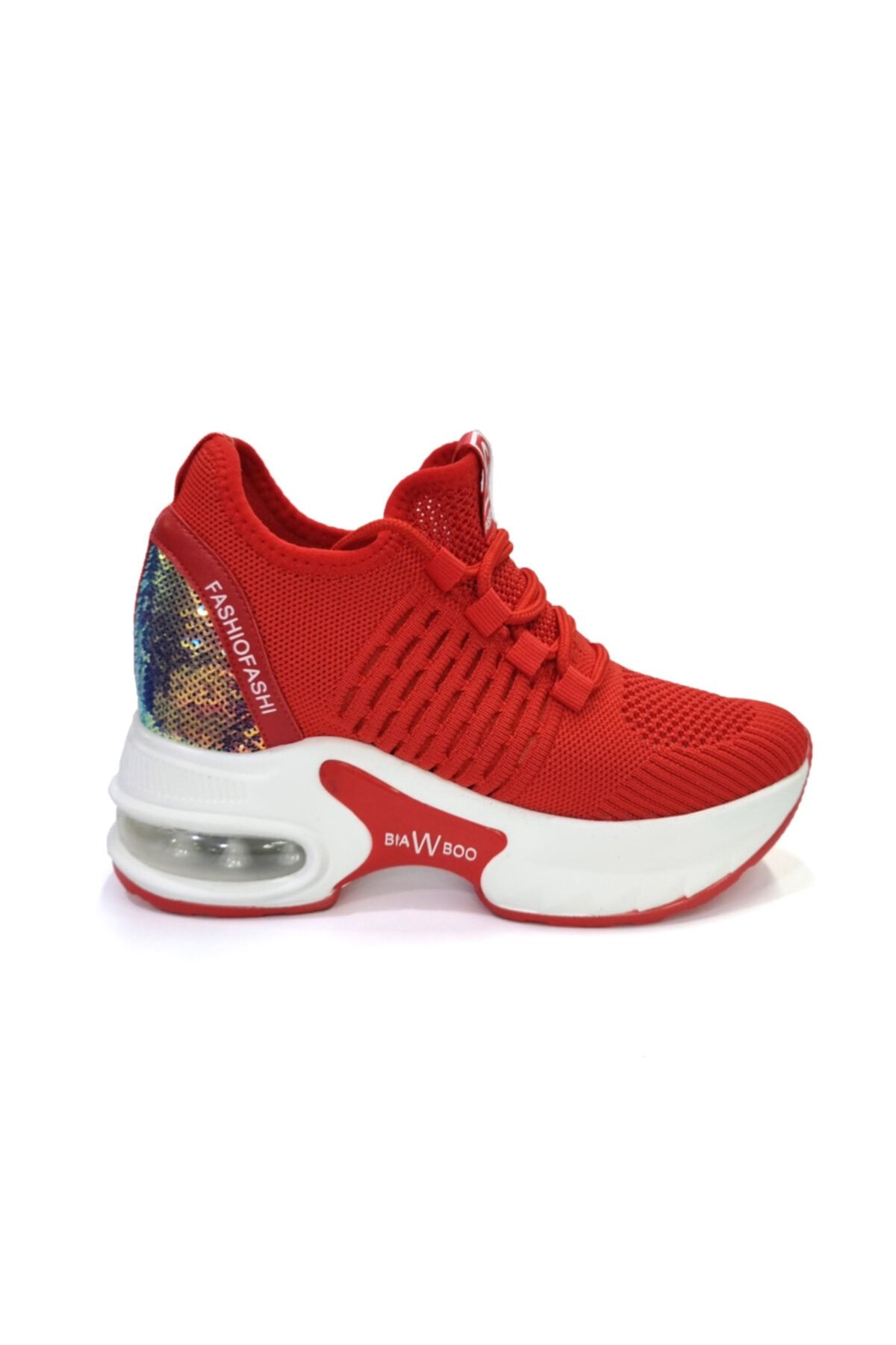 Guja Kadın Air Tabanlı Gizli Dolgu Kırmızı Sneaker