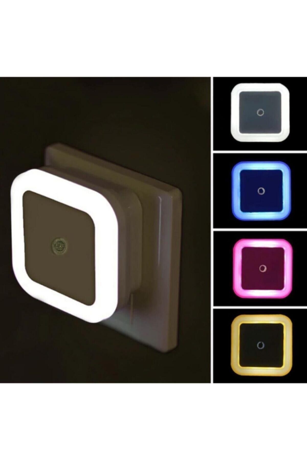 Livonelli Karanlık Sensörlü Gece Lambası Tak Çalıştır Karışık Renkli Spot Led Işık