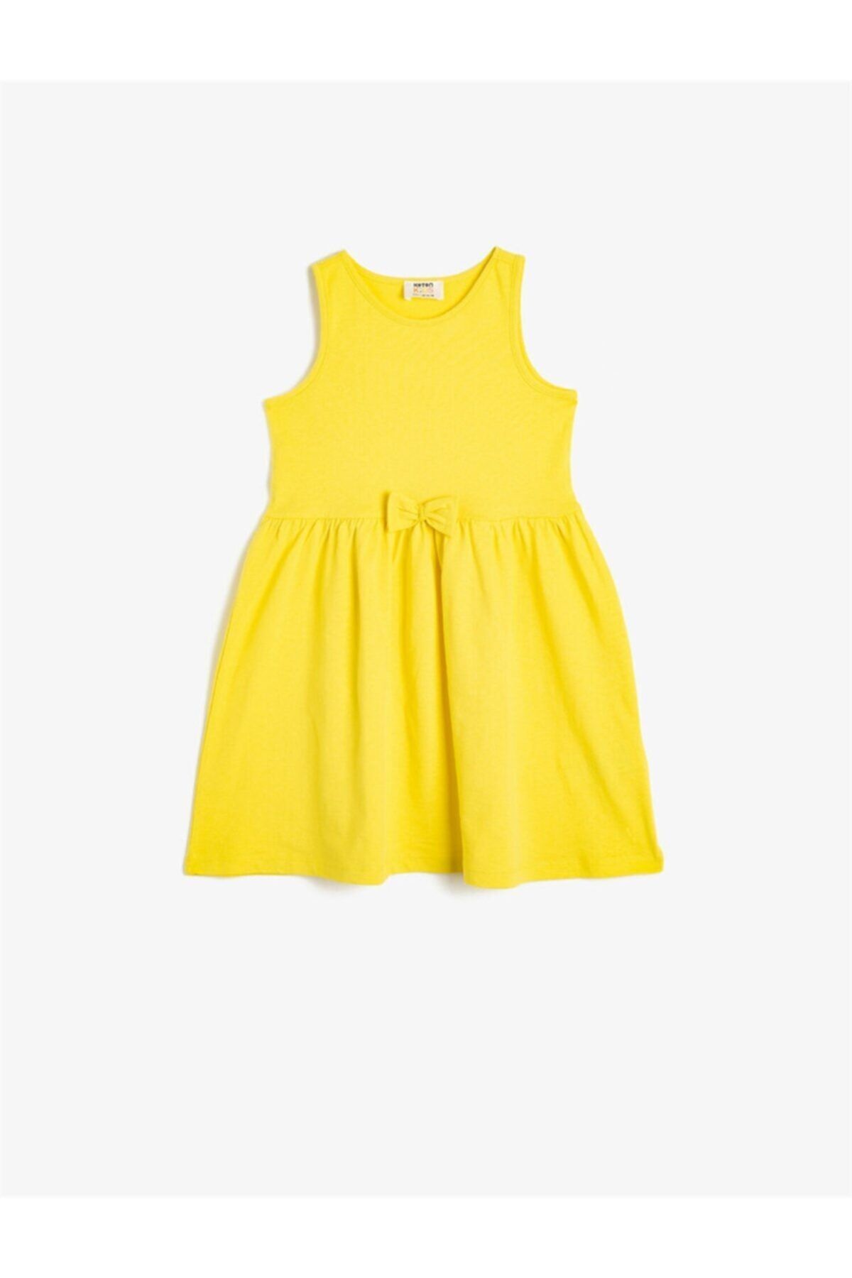 Koton Sarı Kız Çocuk Elbise