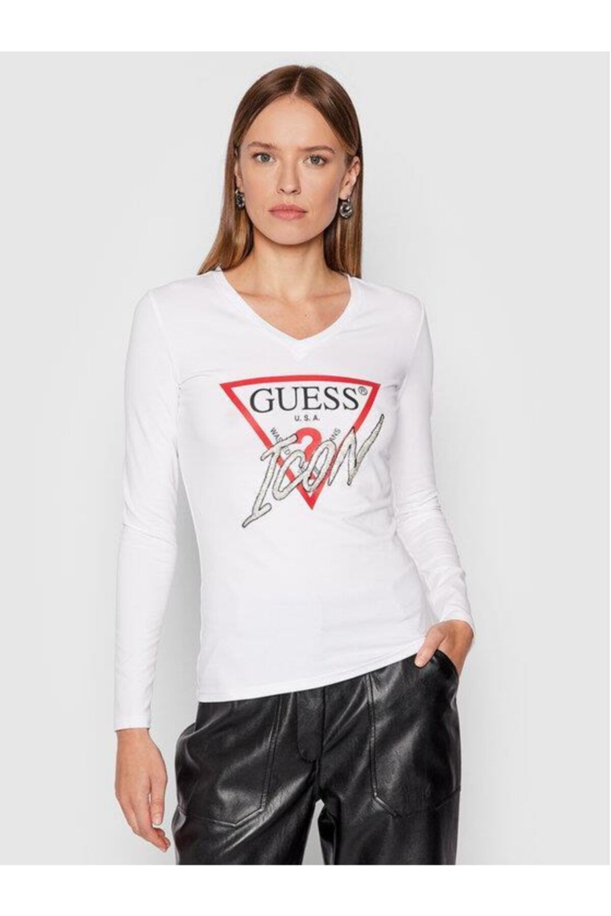 Guess Ls Vn Icon Tee