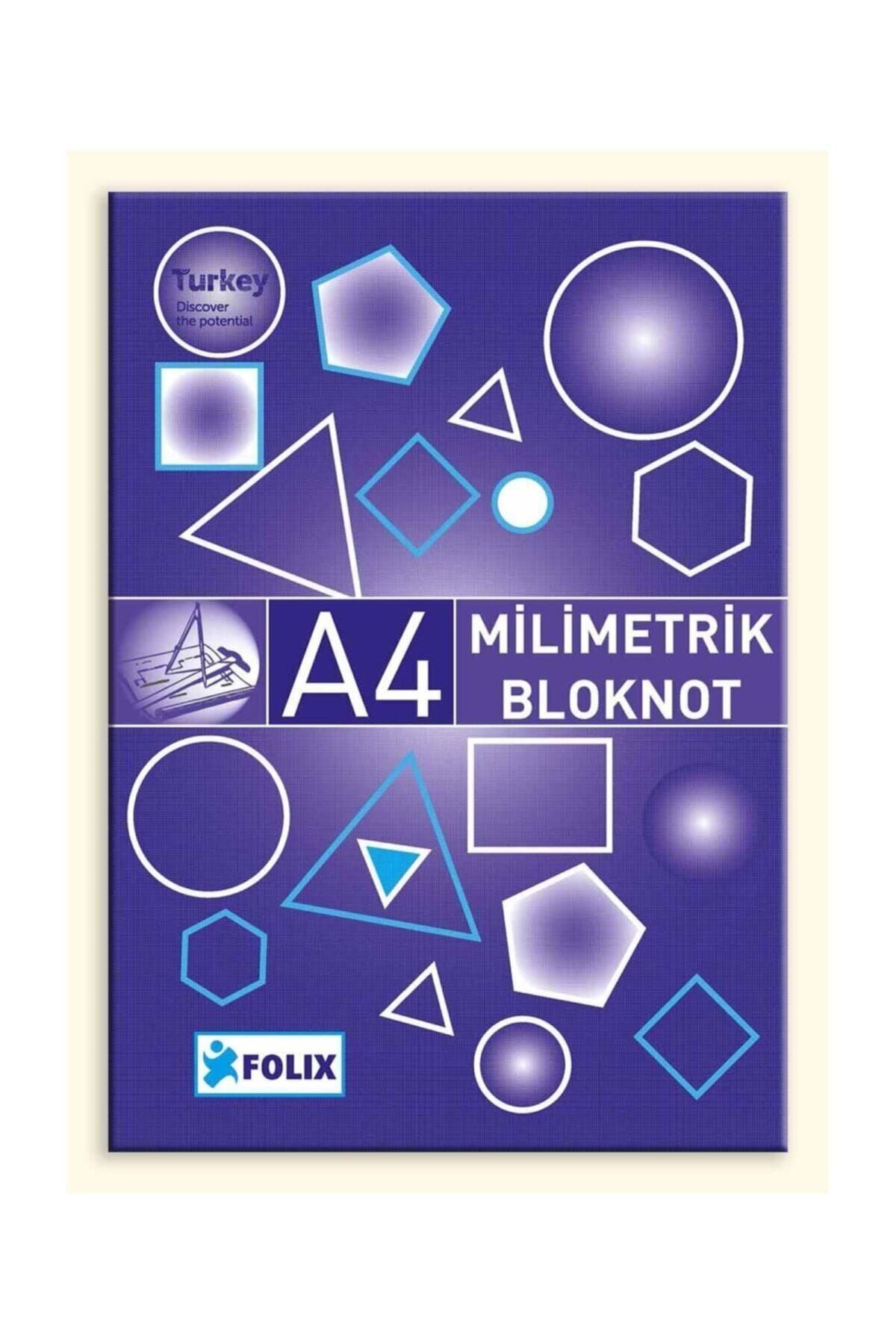 Folix Milimetrik Teknik Resim Bloknot A4 Mavi 30 Yaprak