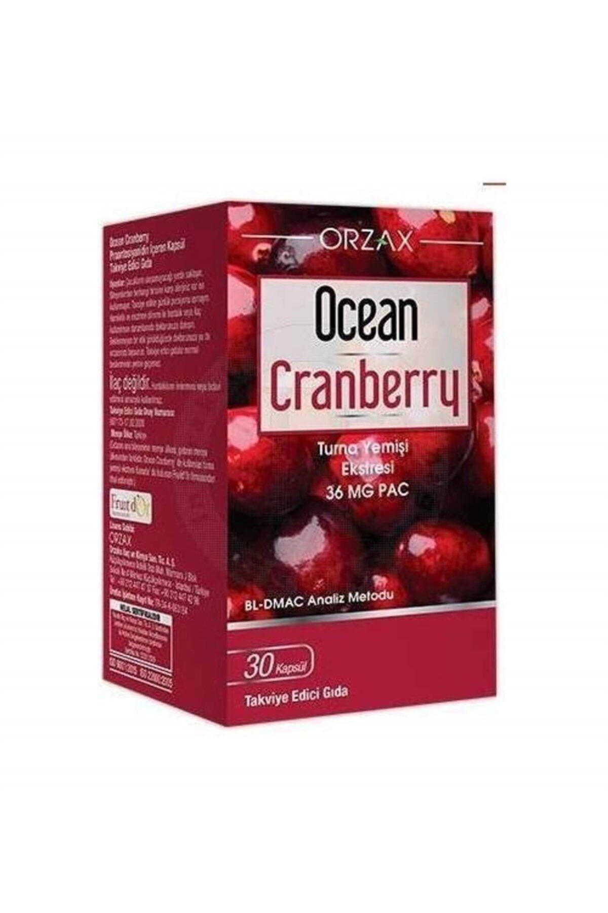 Ocean Cranberry Turna Yemişi Ekstresi 36 Mg Pac 30 Kapsül