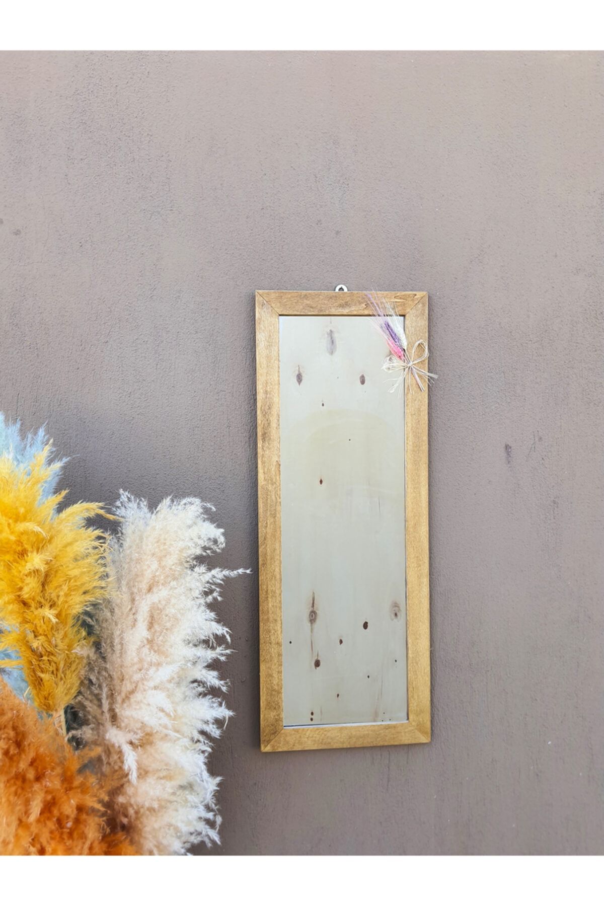 Ekinokshome Ahşap Ayna,cocuk Genç Odası Salon Aynası,hol Aynası,antre Aynası,ofis Aynası,duvar Boy Aynasi- Tütün