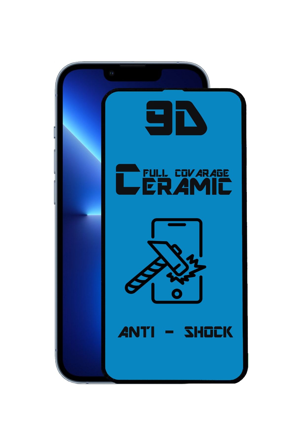 CaseWorld Iphone 13 Pro Max Uyumlu    Tam Kaplayan Seramik Nano Esnek Ekran Koruyucu Cam