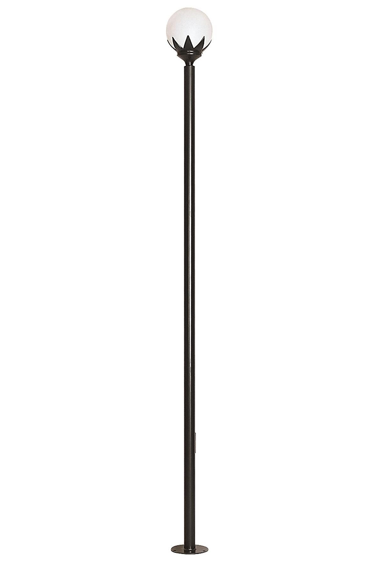Avonni Bdr-68209-bsy Siyah Boyalı Dış Mekan Aydınlatma E27 Çelik Boru Abs Polietilen Cam 25cm