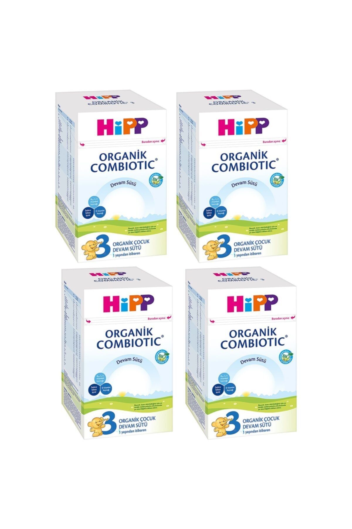 Hipp 3 Organik Combiotic Devam Sütü 800 Gr X 4 Adet