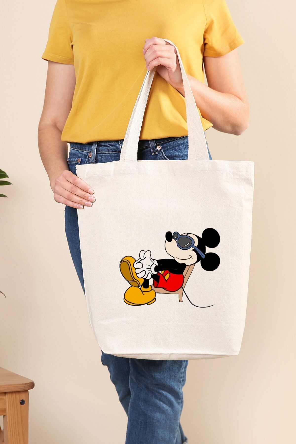 Cantam Bez Çanta Kanvas I Gözlüklü Mickey Mouse
