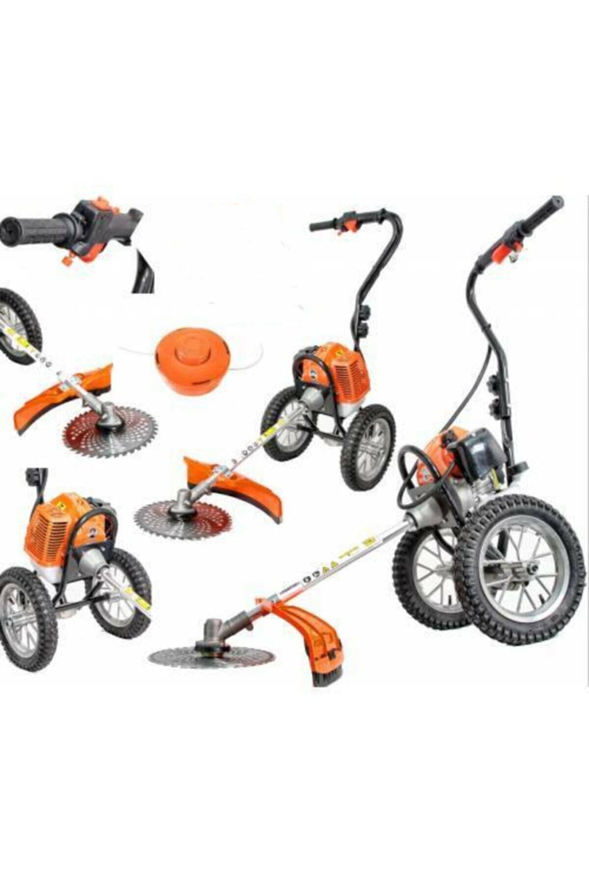 stilmax Alman Style Eco 4hp Tekerlekli Motorlu Tırpan Benzinli Çim Ot Çayır Biçme Kesme Makinesi