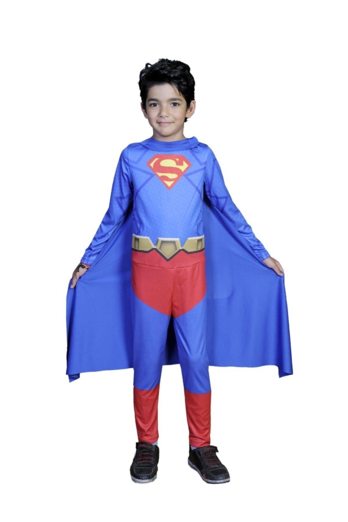 Mashotrend Pelerinli Süperman Kostümü - Süperman Kostüm -süperman Çocuk Kostümü