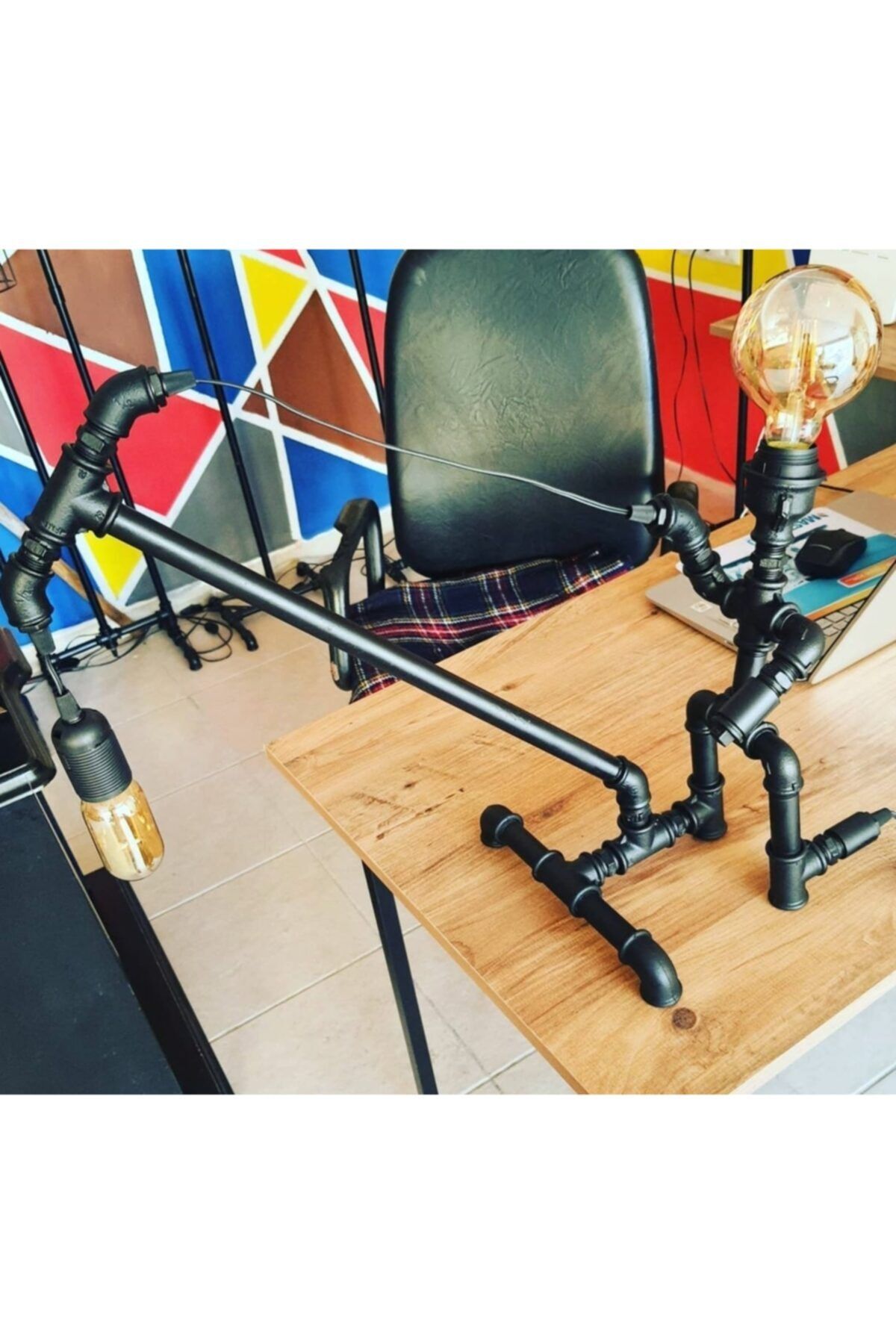 Dekoratif Masaüstü Insan Modeli Aydınlatma Boru Lambader