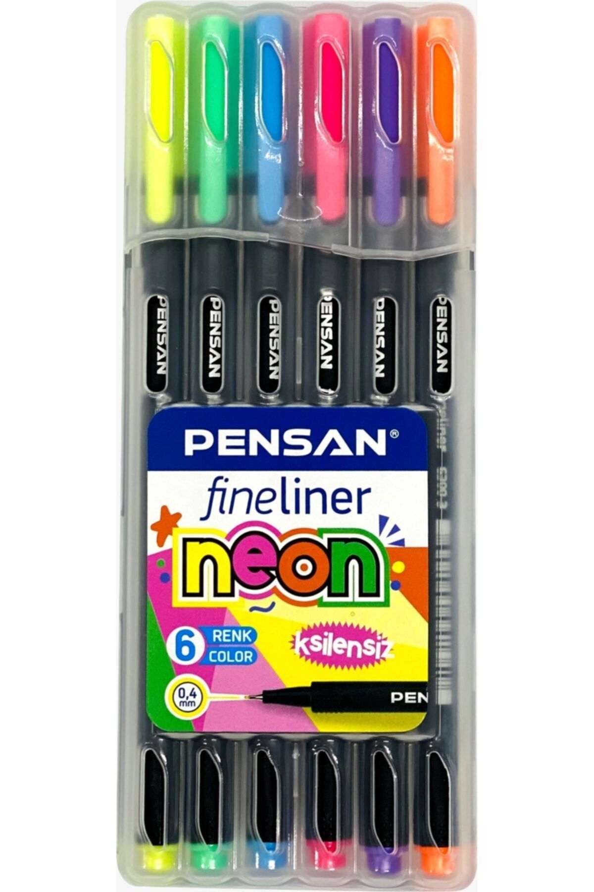 Pensan Fineliner 6 Neon Renk 0.4 Uç