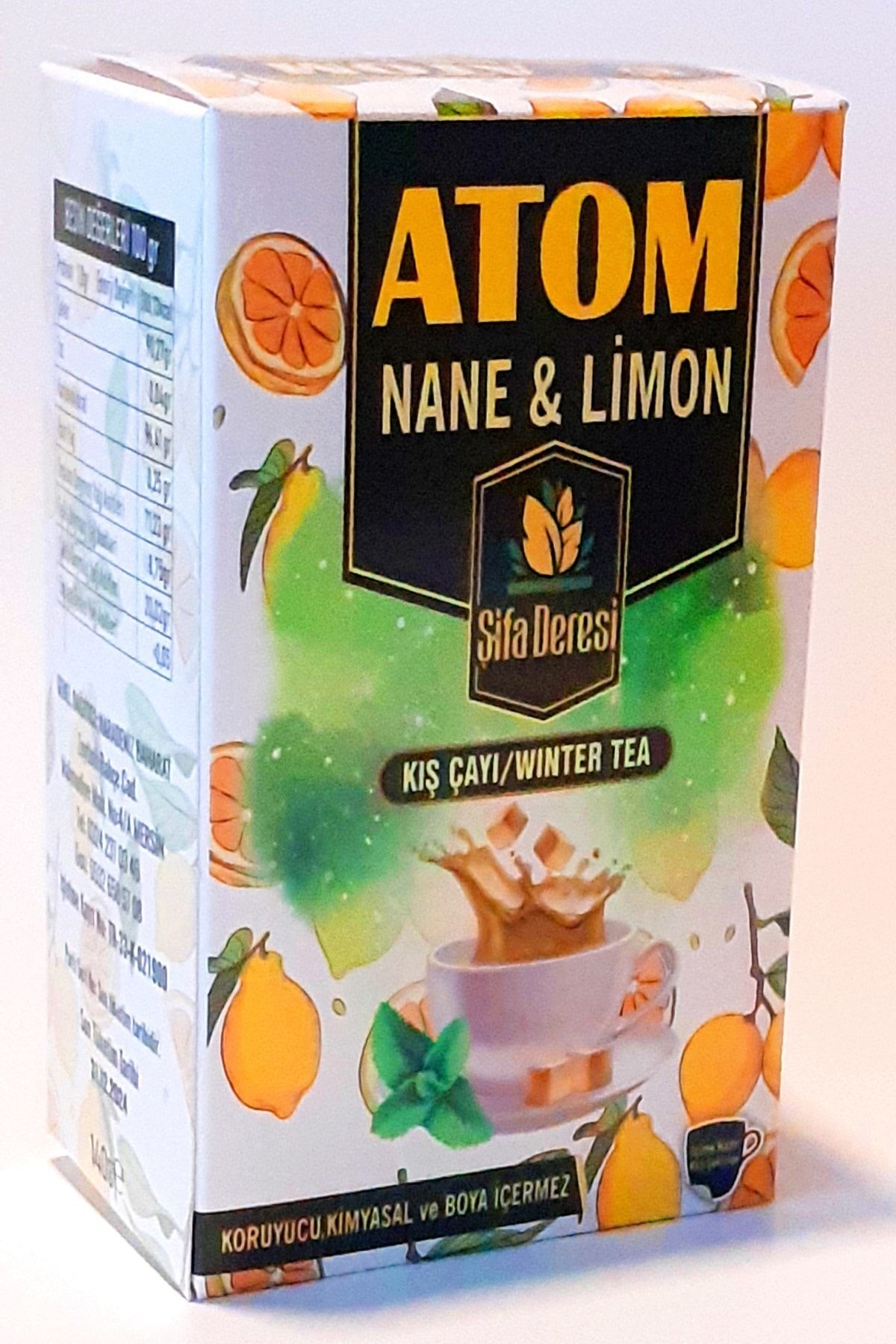 GLŞ ŞİFAHANEM ORGANİK AKTAR Atom Çayı Nane Limon 1pkt