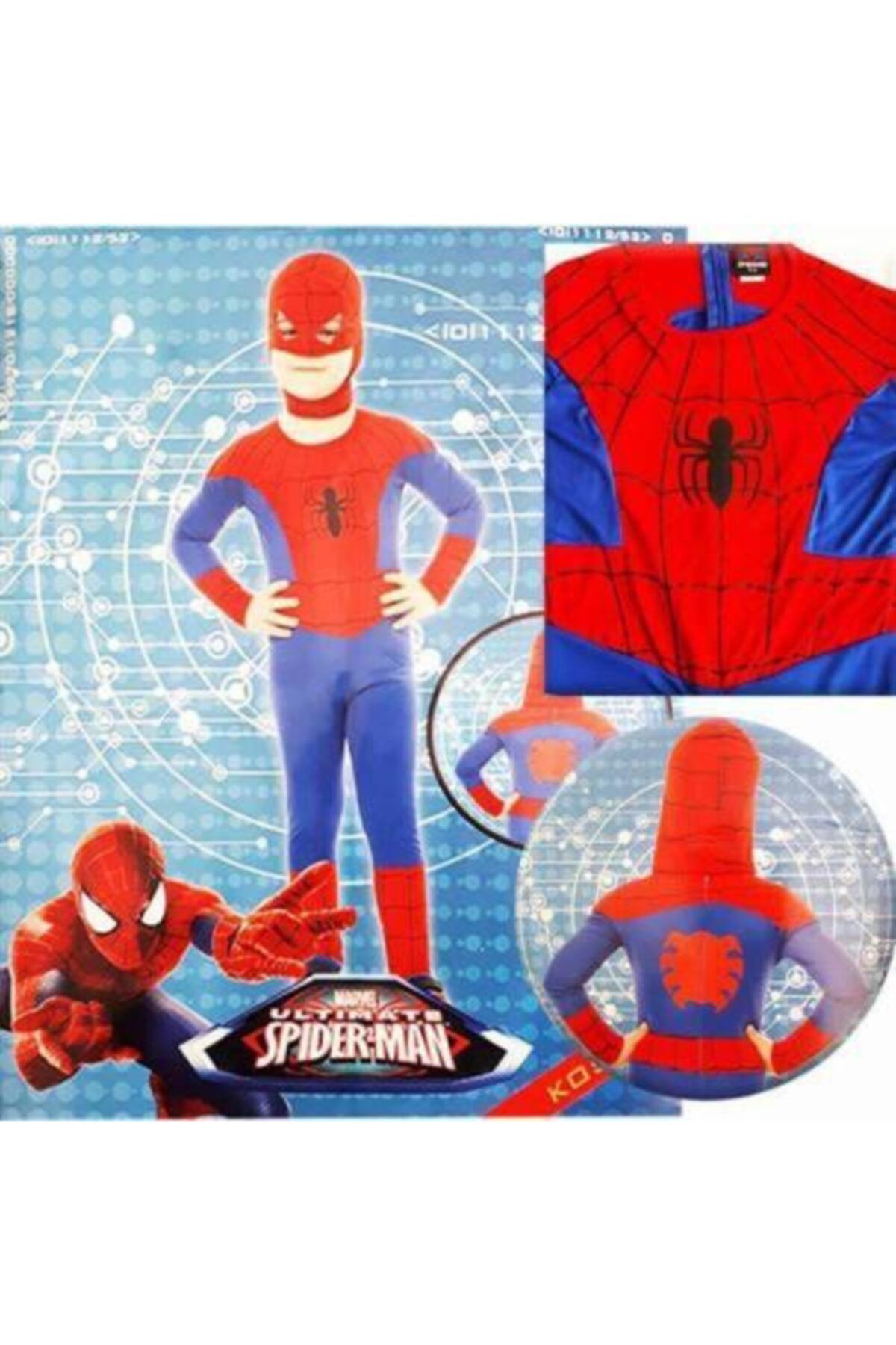 Mashotrend Spiderman Kostümü - Örümcek Kostümü - Örümcek Adam Tulum Set Maske Tulum Set Spiderman Kostüm Maske