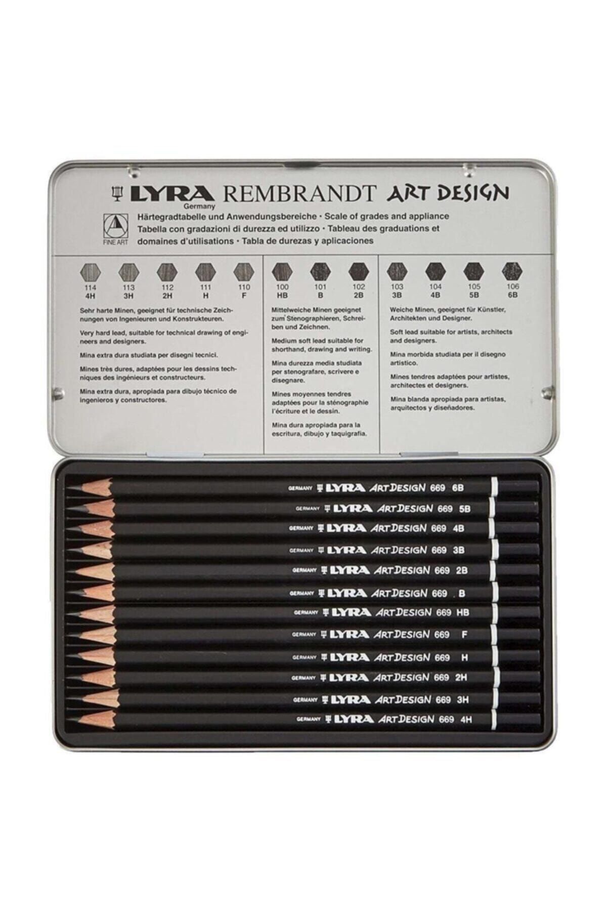 Lyra Art Design Dereceli Kurşun Kalem 12 Li Metal Kutu L1111120