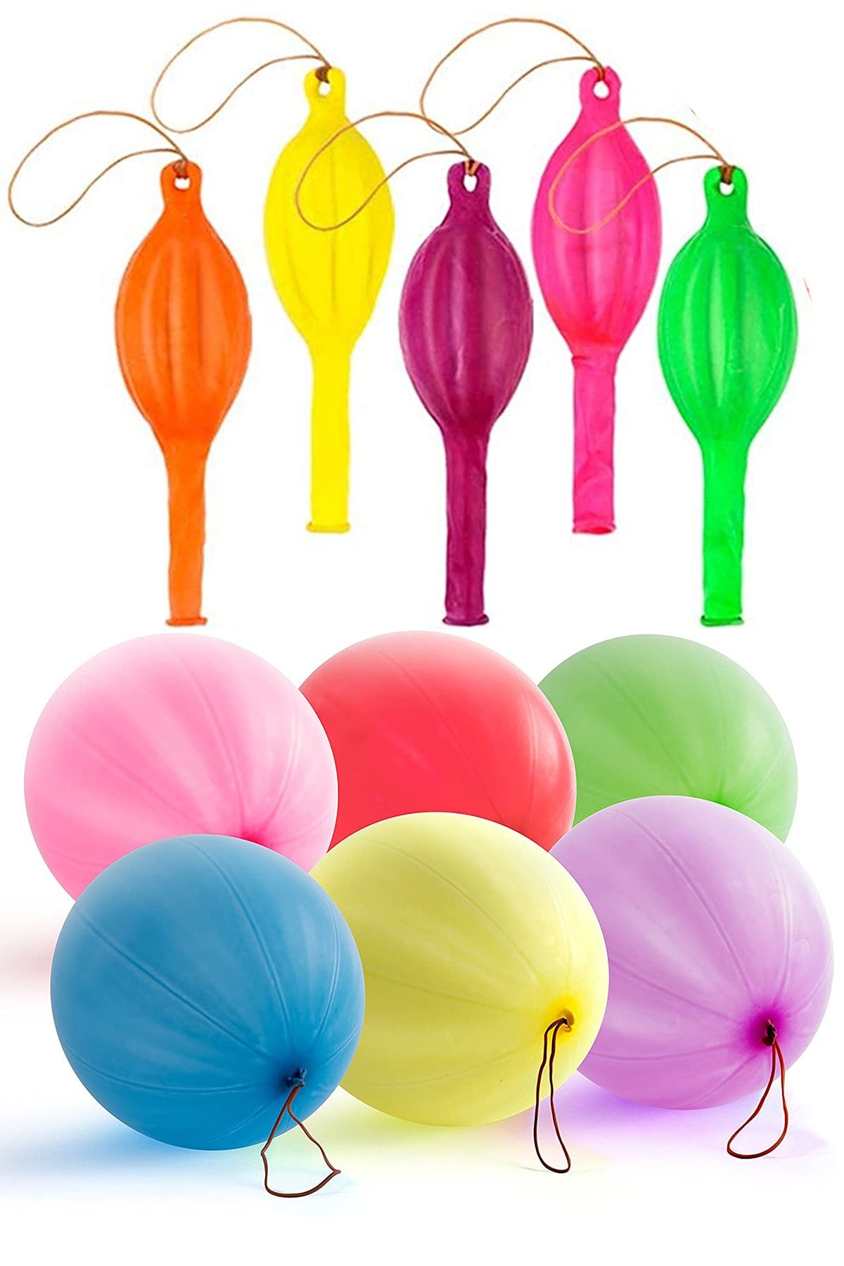 Parti Dolabı 5'li Punch Balon Lastikli Karışık Renk