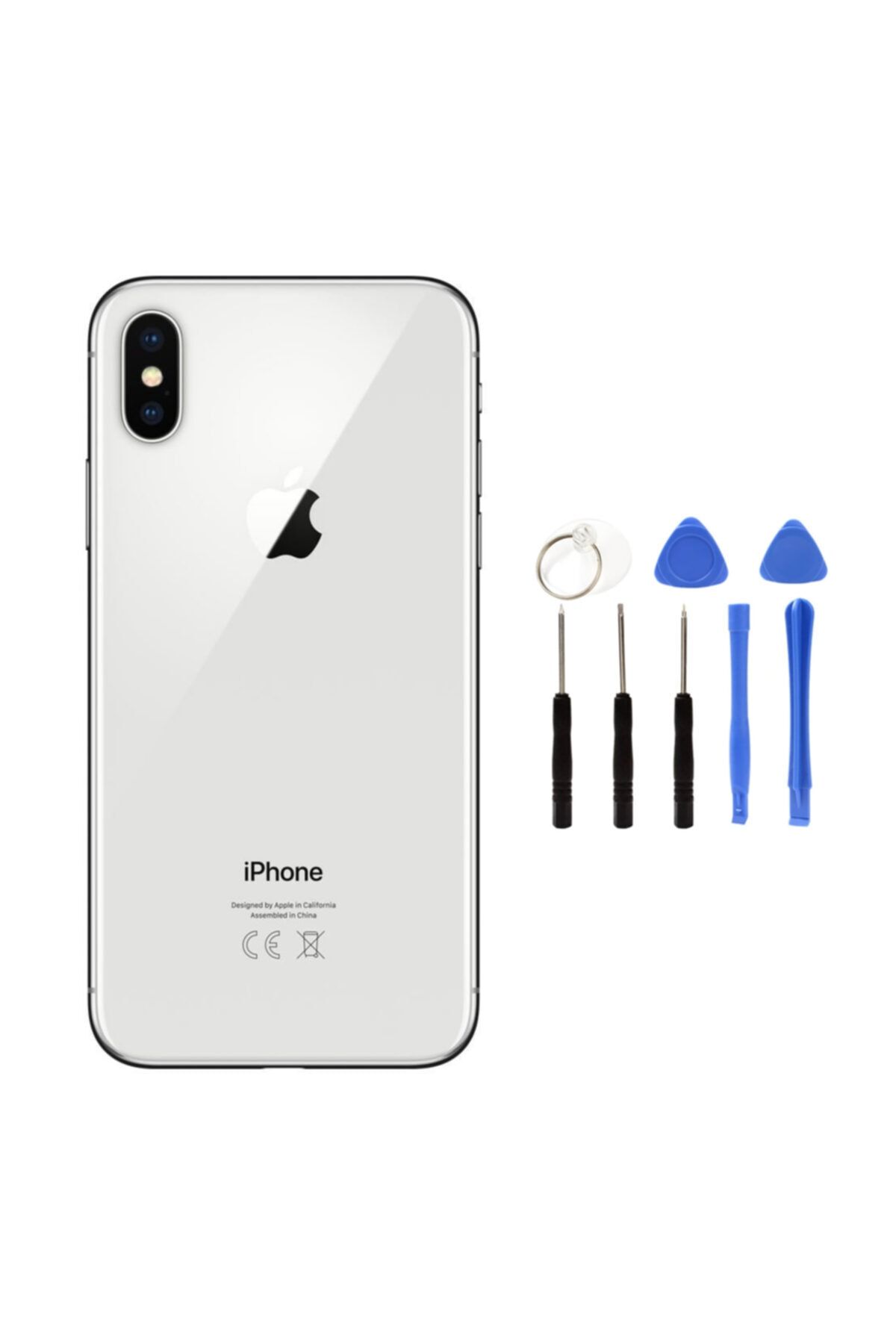 instatech Apple Iphone X Boş Kasa + Montaj Seti Hediye - Silver