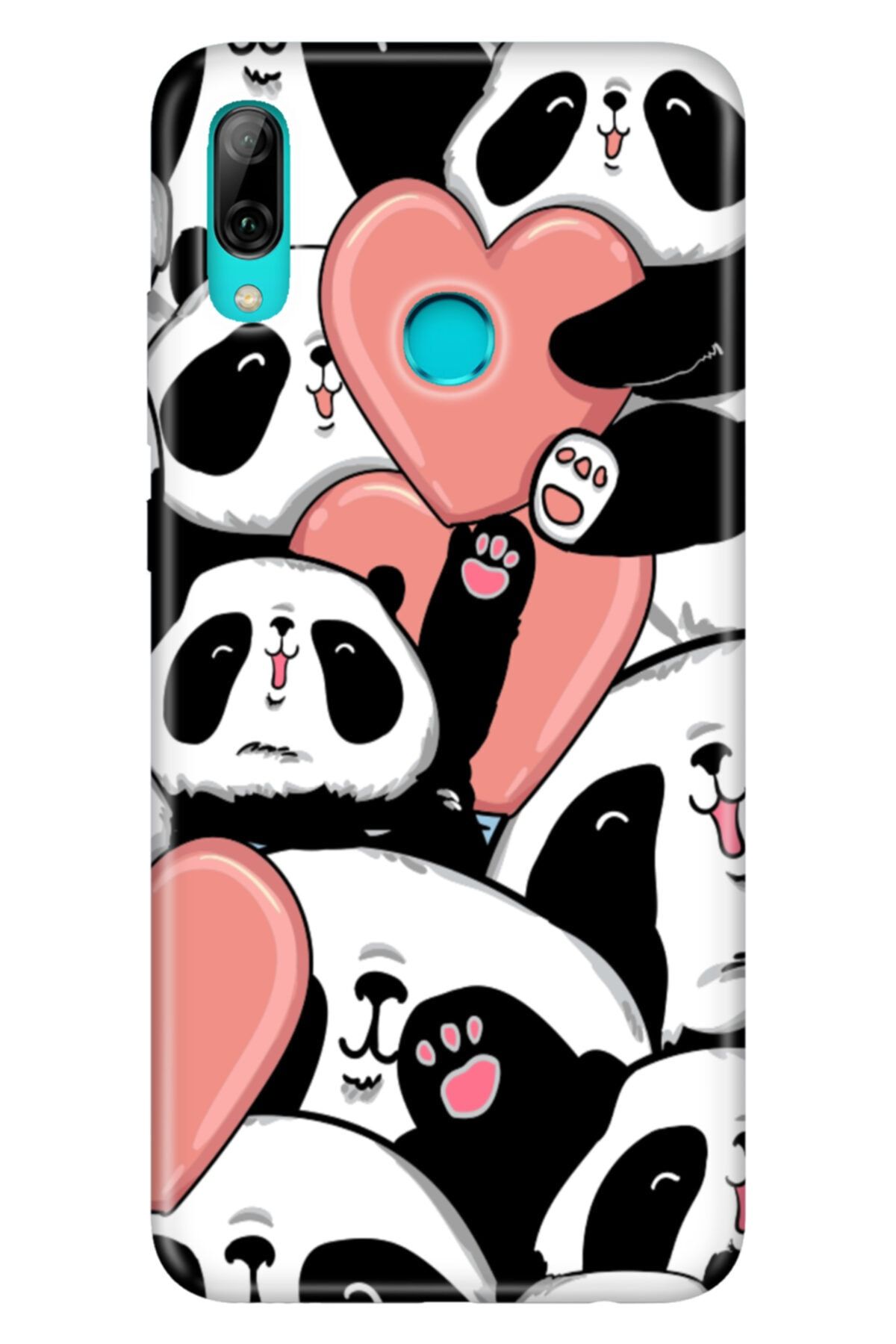 Cekuonline P Smart 2019 Kılıf Colored Desenli Silikon Sevimli Panda