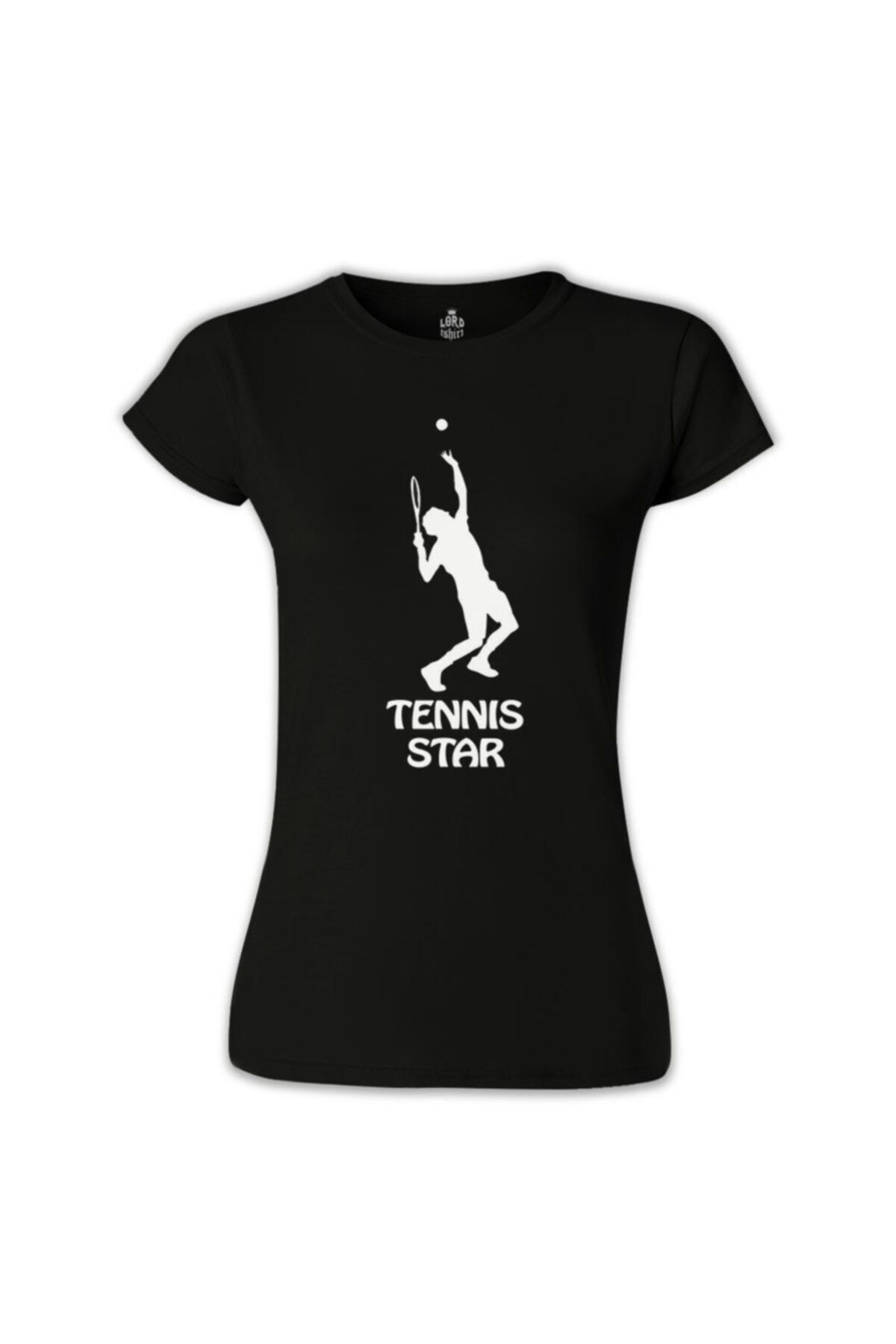 Lord T-Shirt Tenis Star Siyah Kadın  Tshirt
