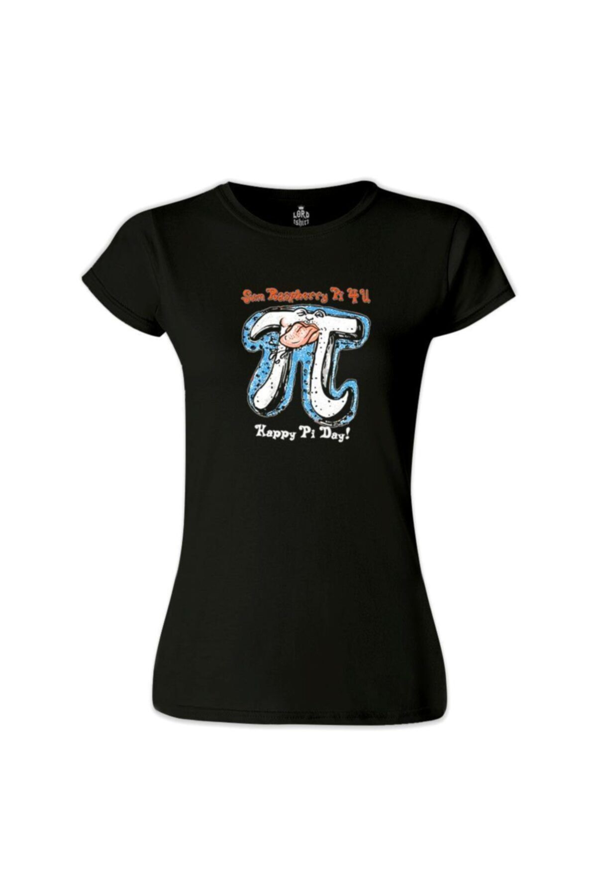 Lord T-Shirt Kadın Siyah Matematik  Pi 6 Tişört - BS-1303