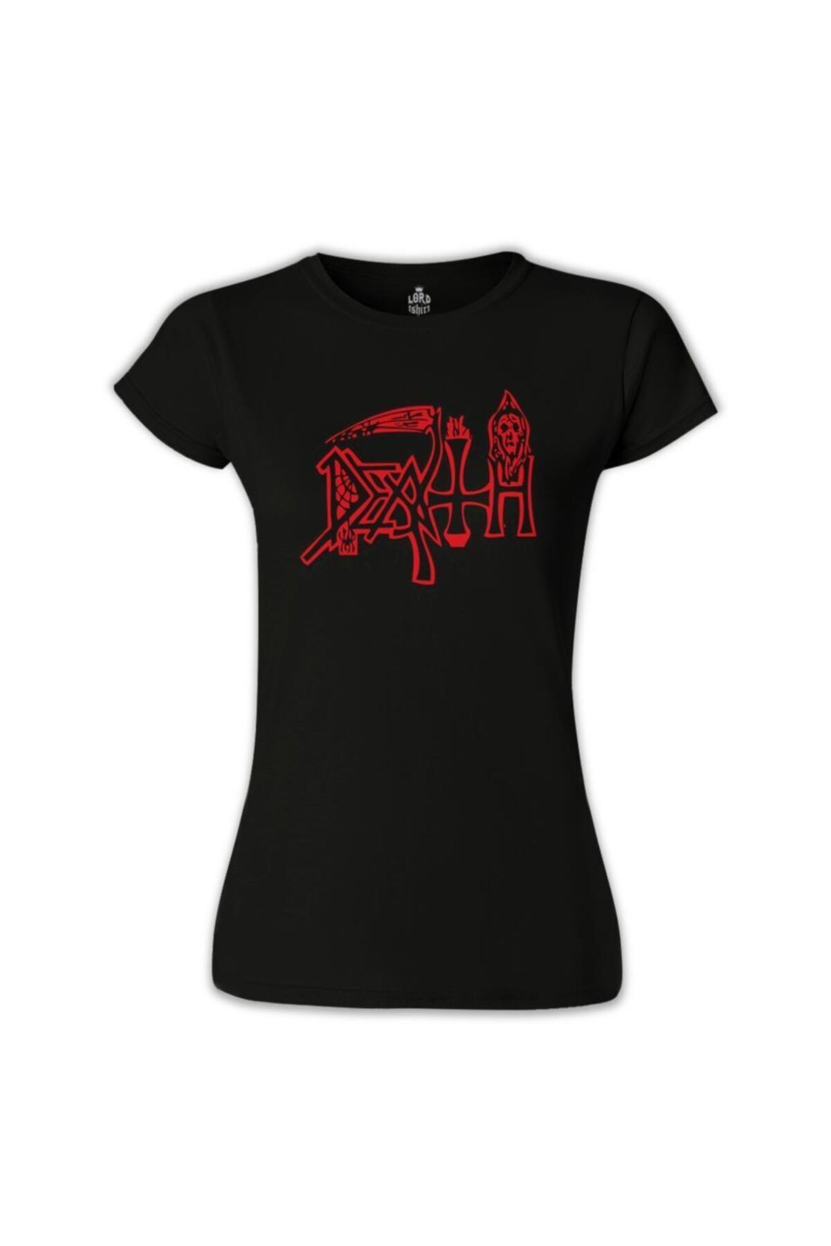 Lord T-Shirt Death - Logo Siyah Bayan Tshirt