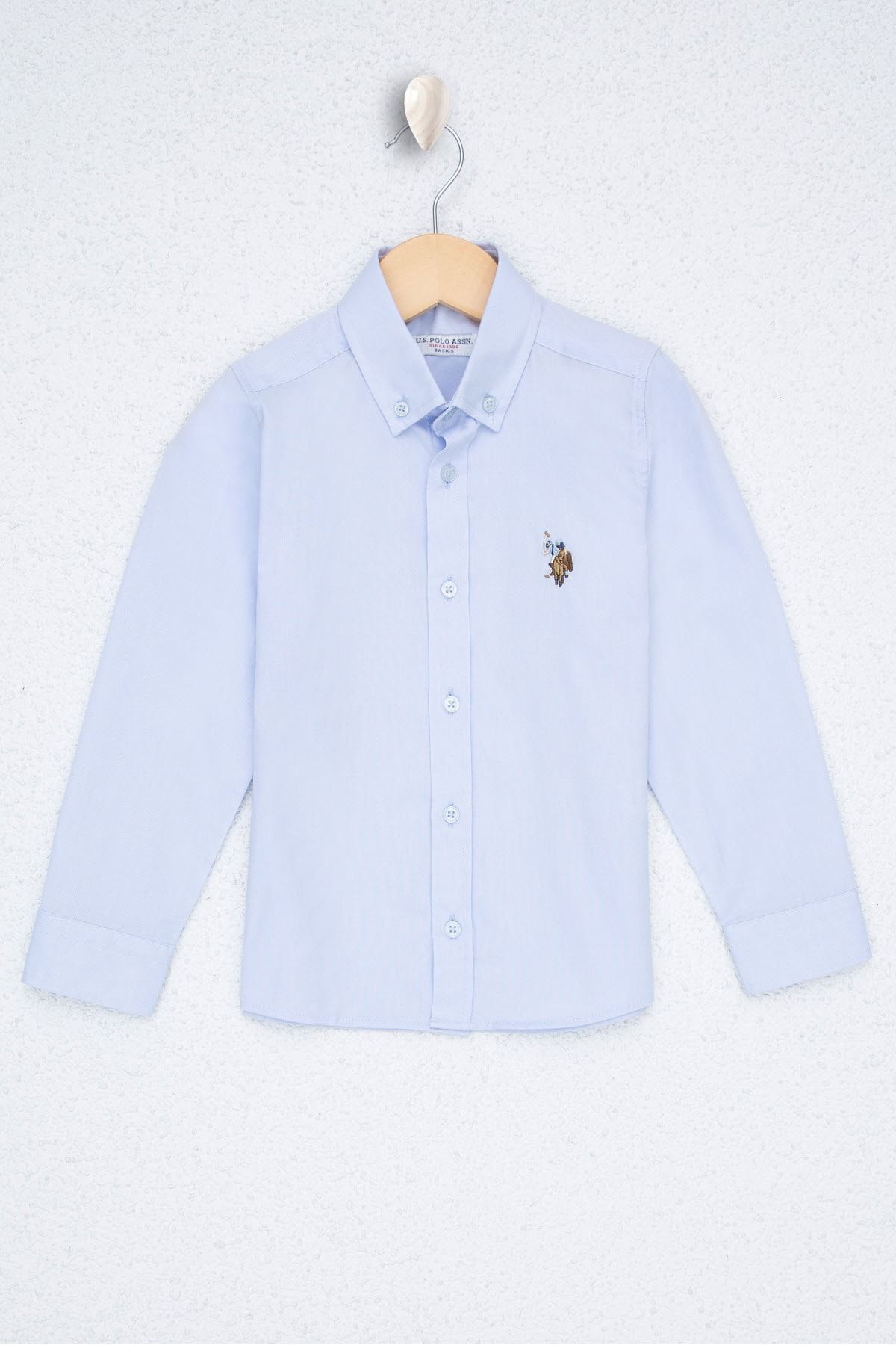 U.S. Polo Assn. Mavi Erkek Çocuk Dokuma Gömlek