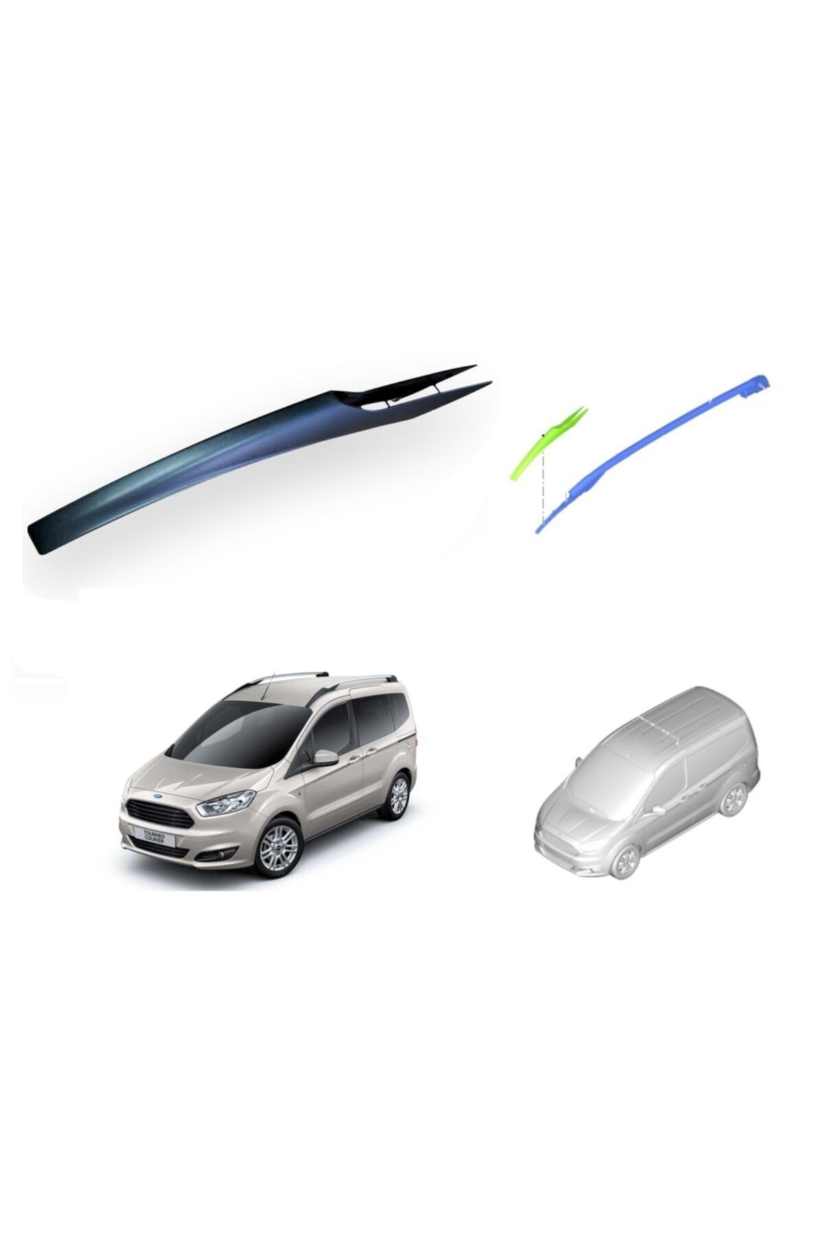 OEM Ford Courıer Tavan Çıta Başlık Plastiği Ön Sol 2013-2018
